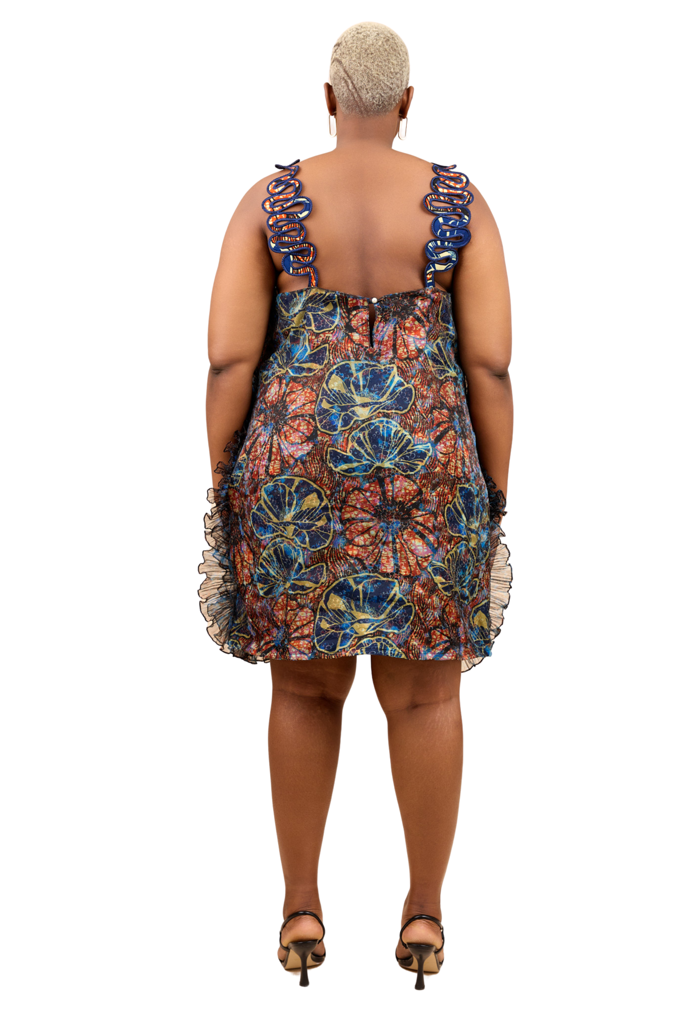 Christie Brown x McMullen Aaliyah Printed Blue Dress