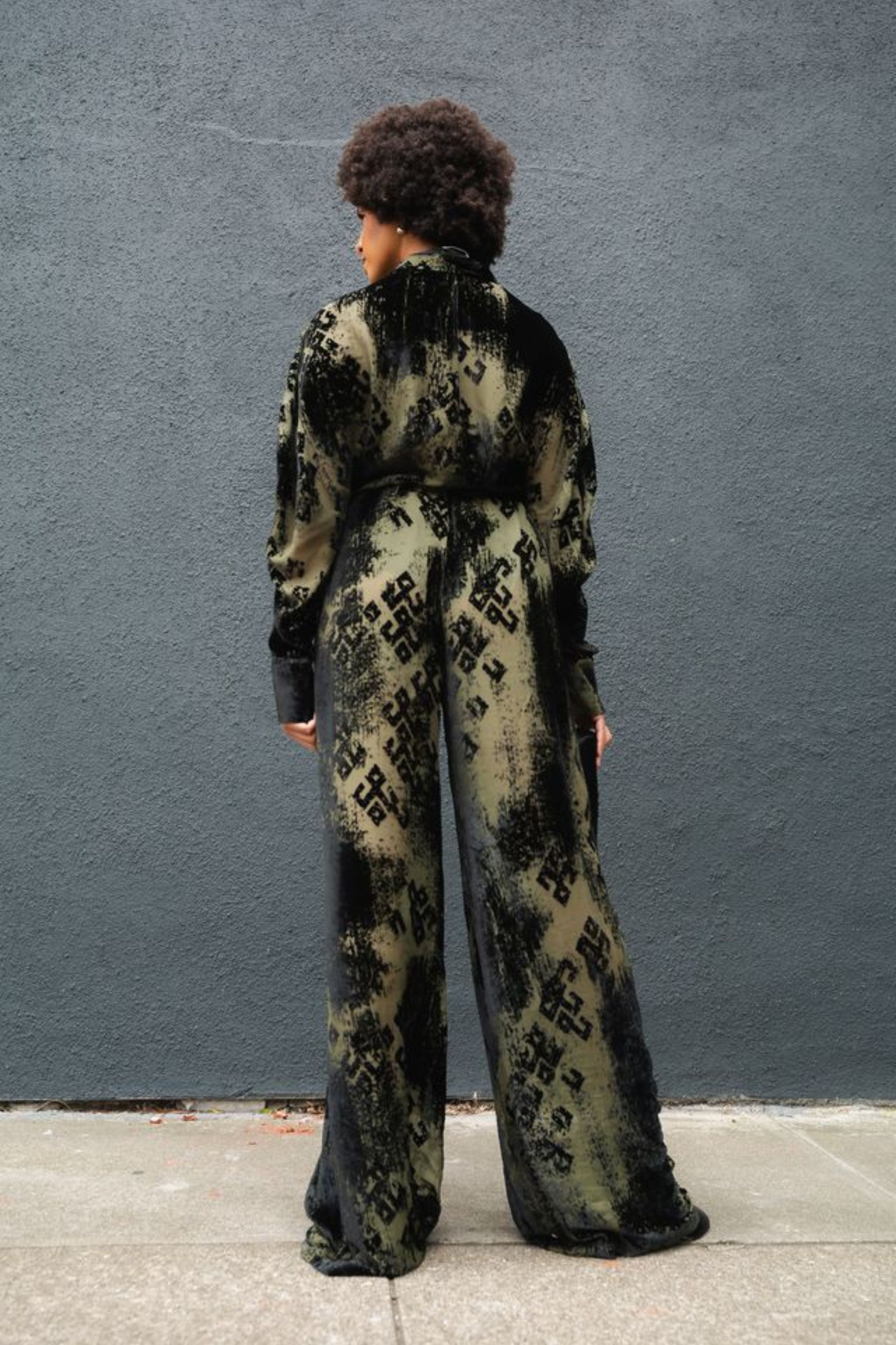 Wide Leg Trousers Pants in Multi