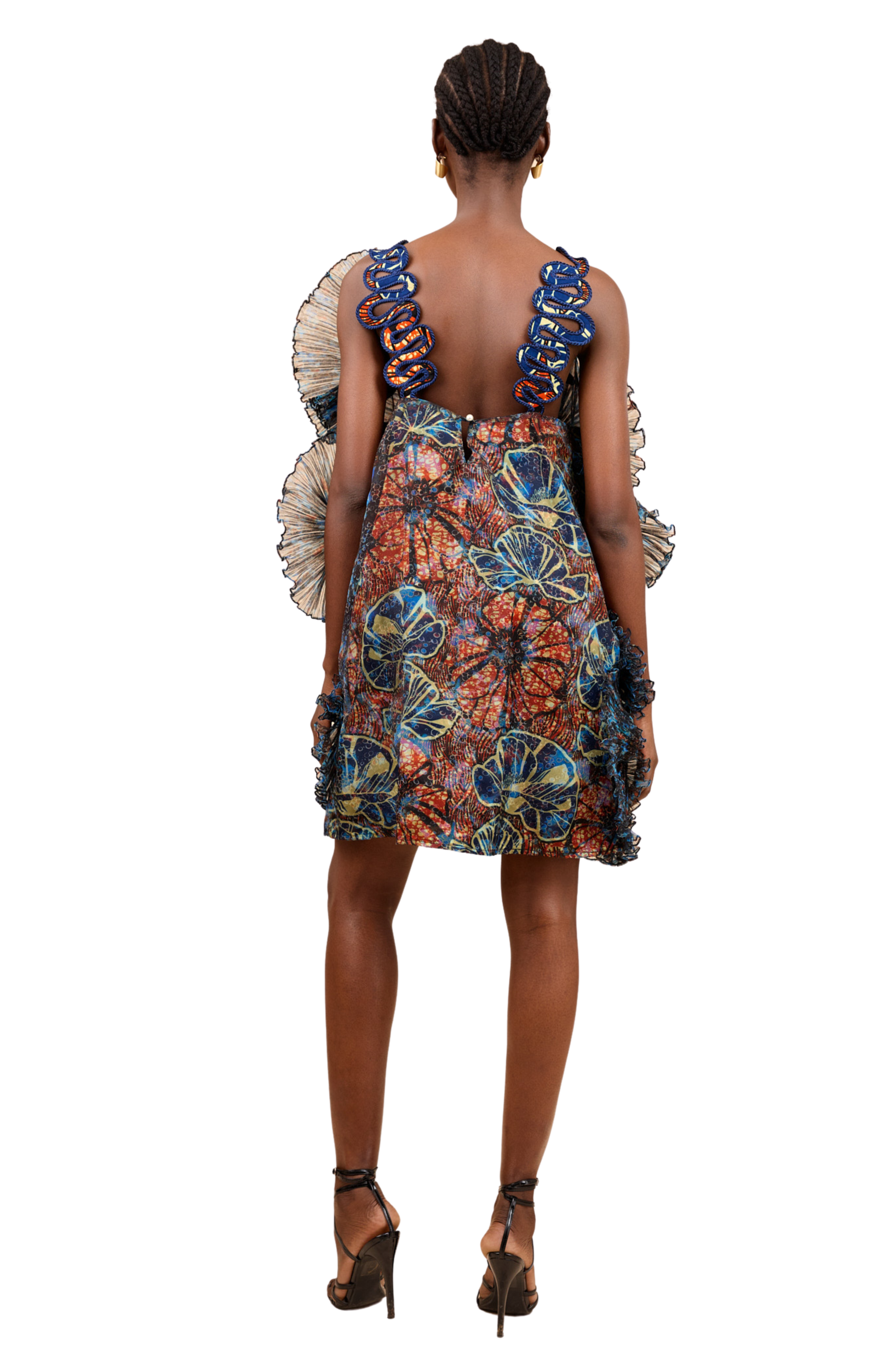 Christie Brown x McMullen Aaliyah Printed Blue Dress