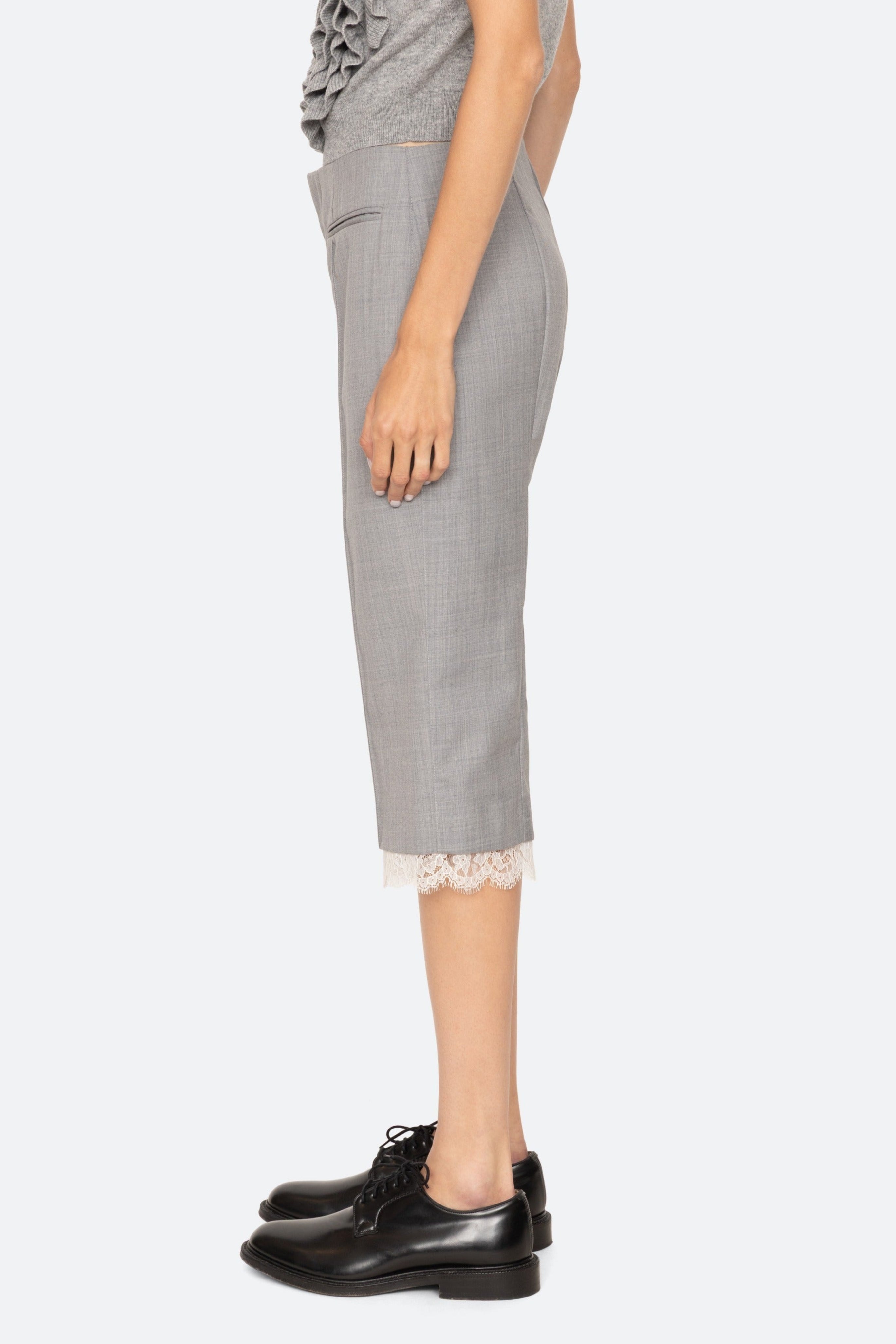 FIORA TROPICAL WOOL CAPRI PANTS (D1)