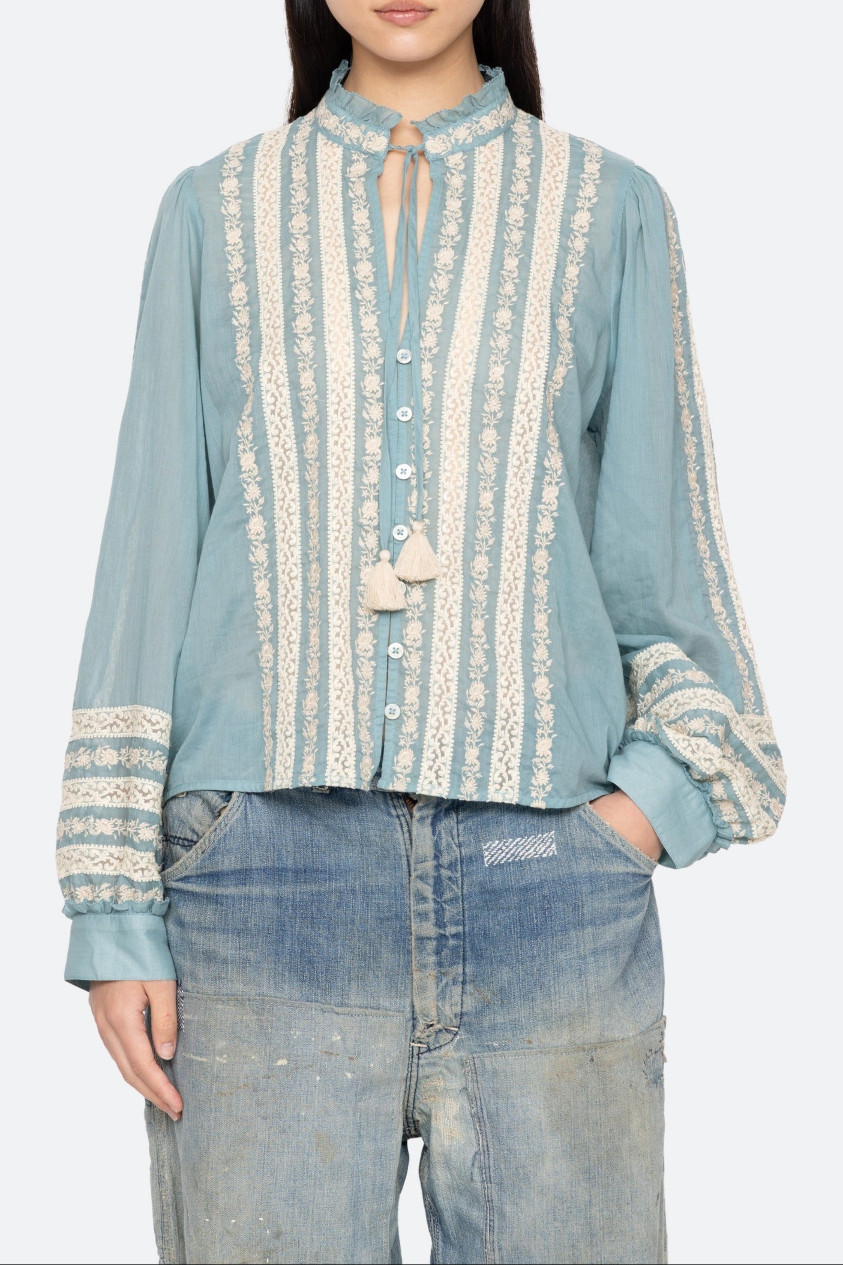 KIRSTEN PRINT L/SLV TOP (D2)