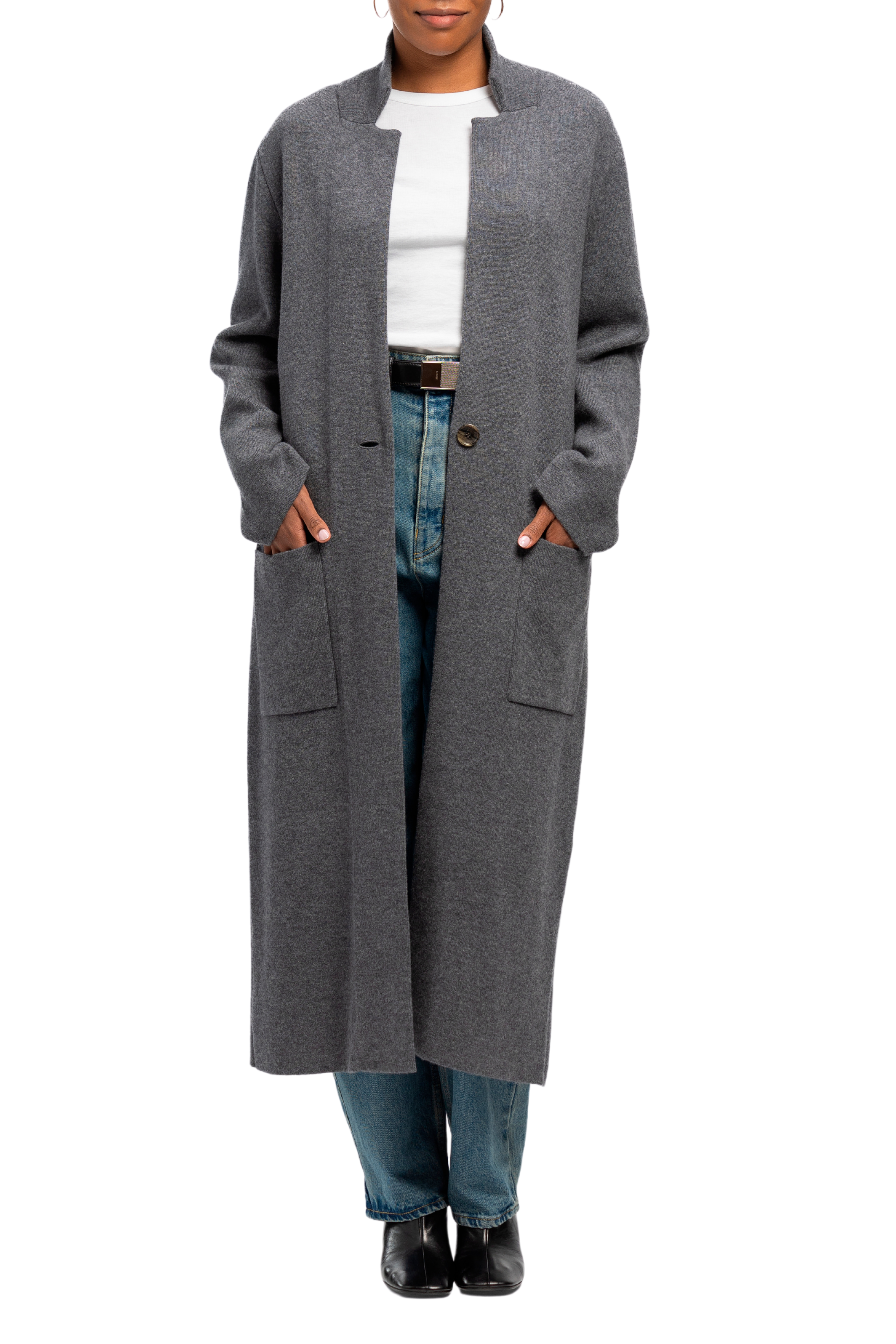 Amie Graphite Cashmere Coat