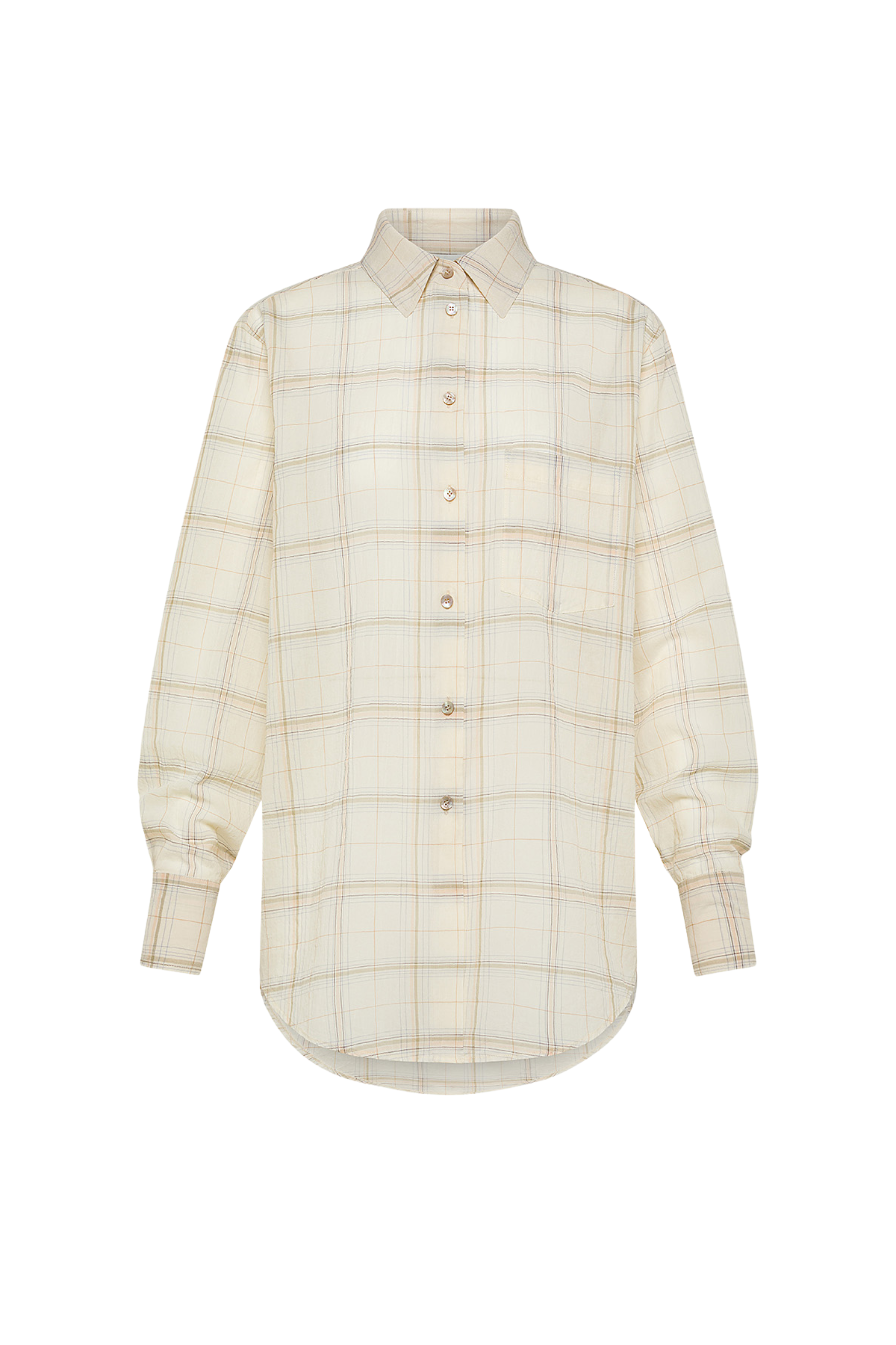Crepe Voile Plaid Shirt