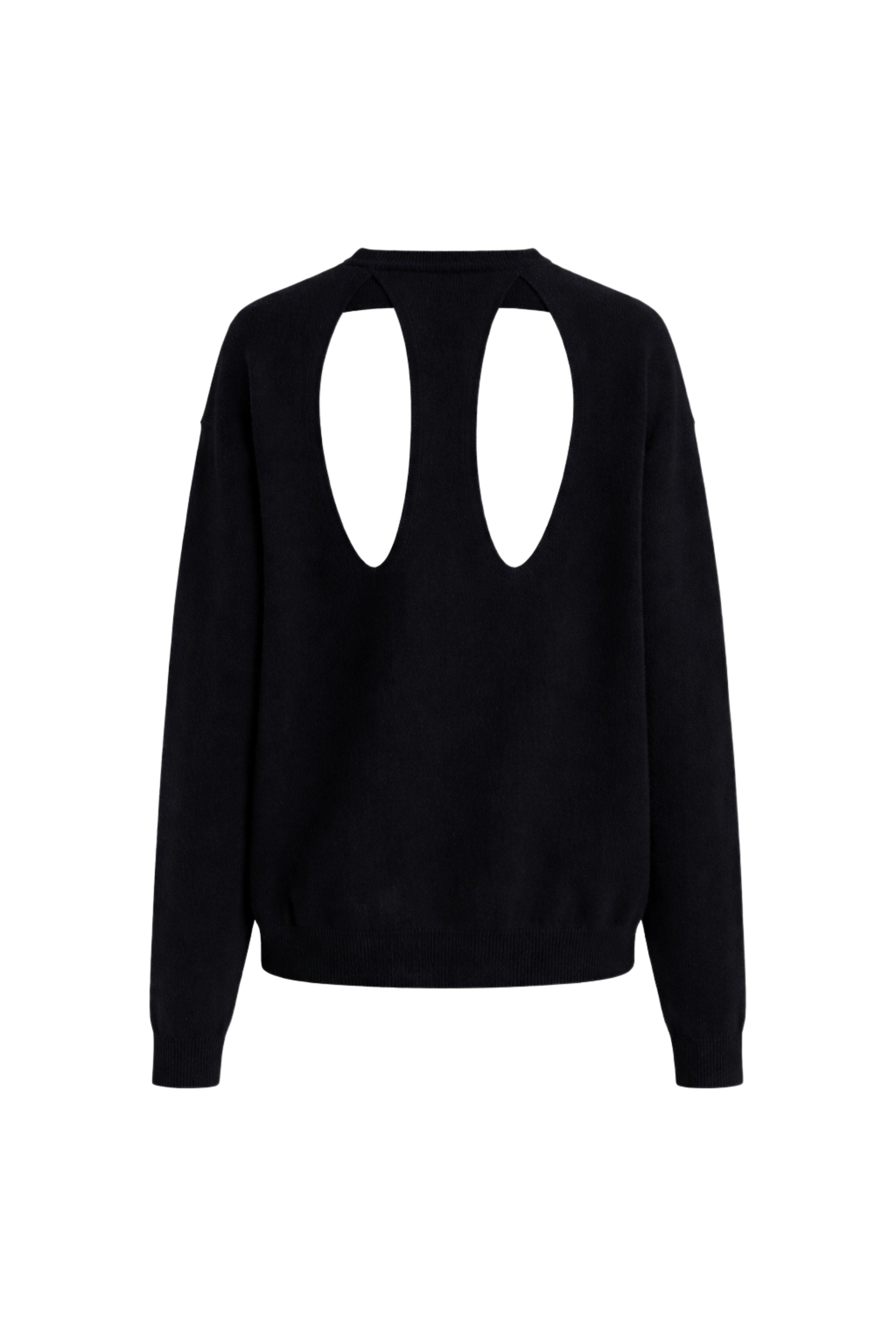 Anna Merino Wool Cut Out Racerback Pullover