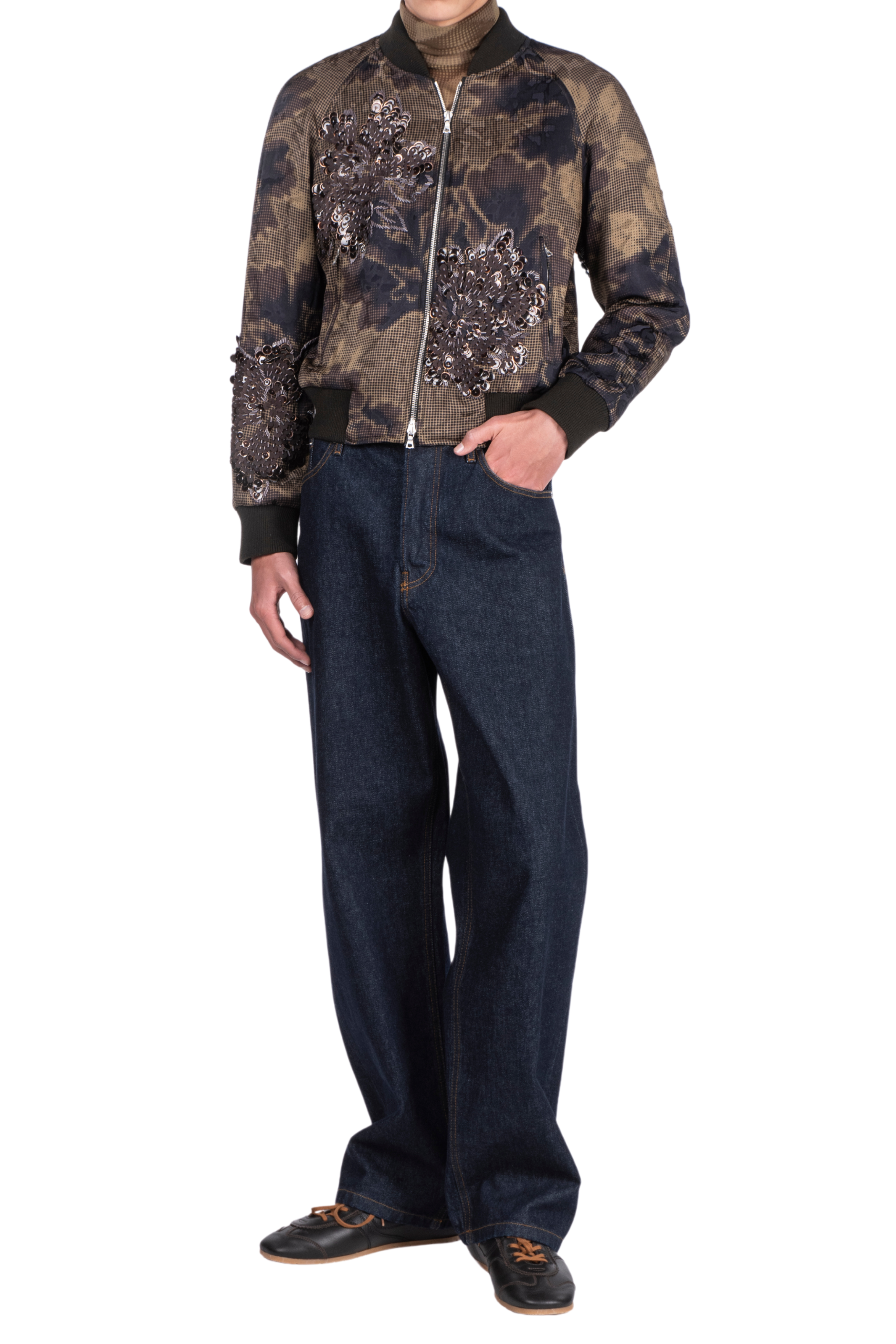 DRIES VAN NOTEN Men's Varnell Printed Embellished Jacket