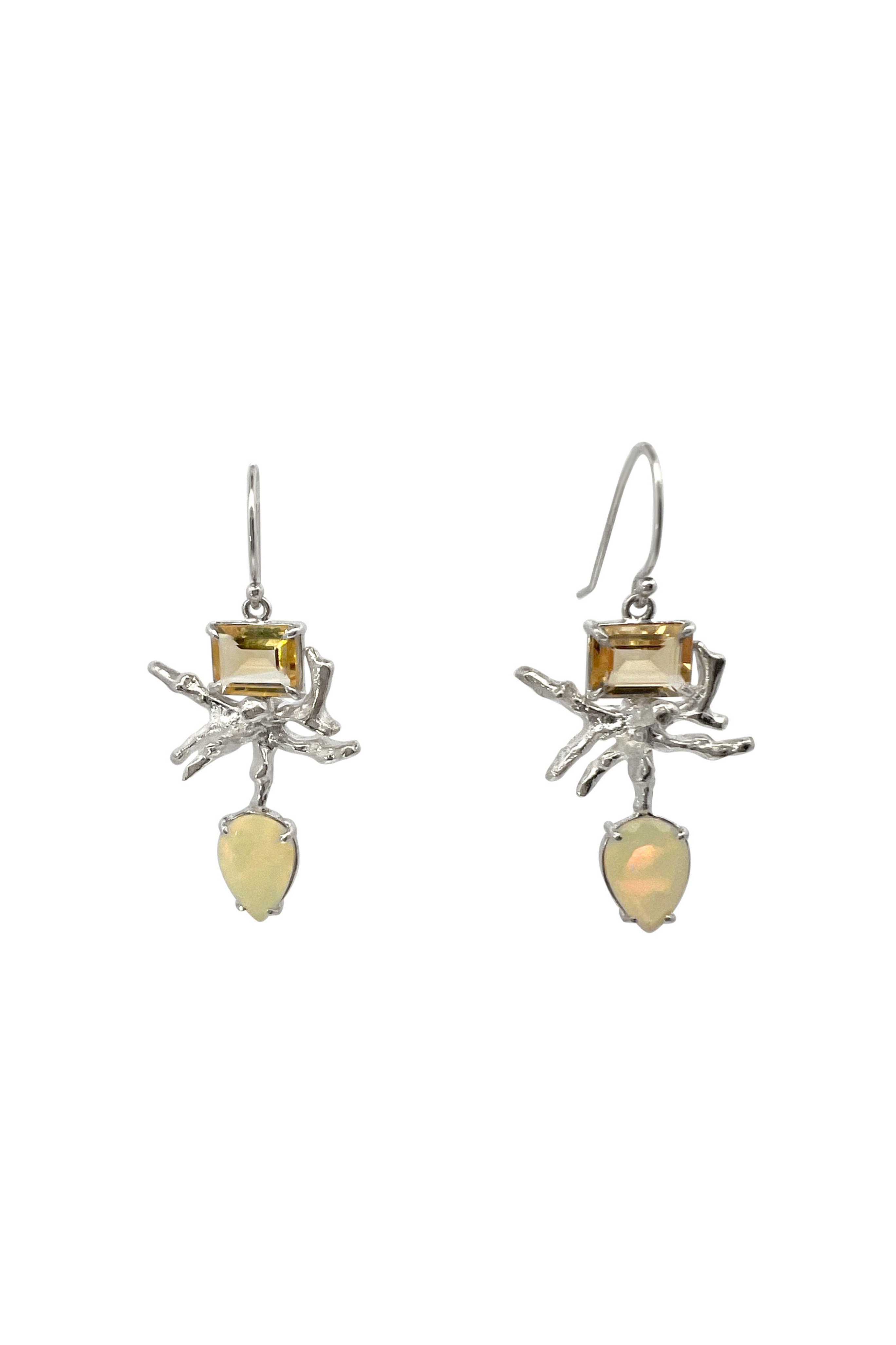Citrine and Opal Heather Earrings