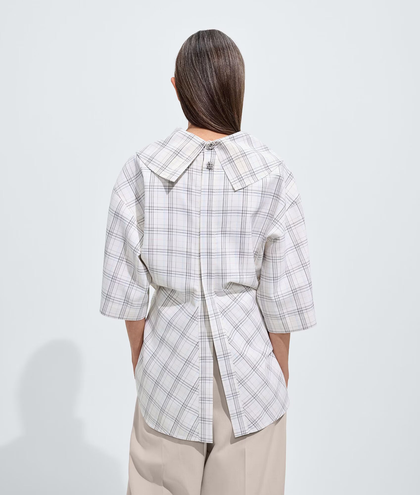 Soft Wool Check Top