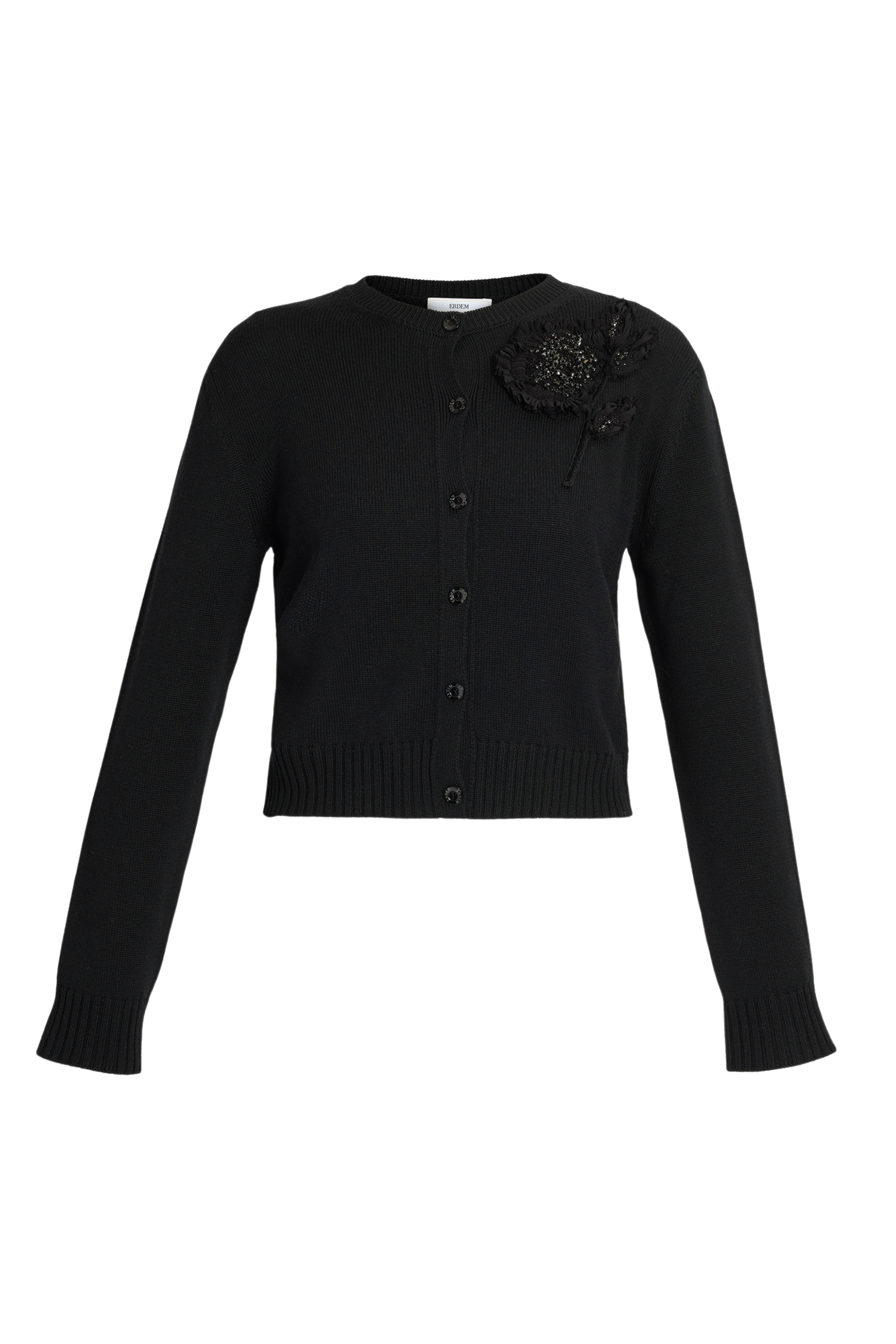 Embellished Merino Wool Cardigan