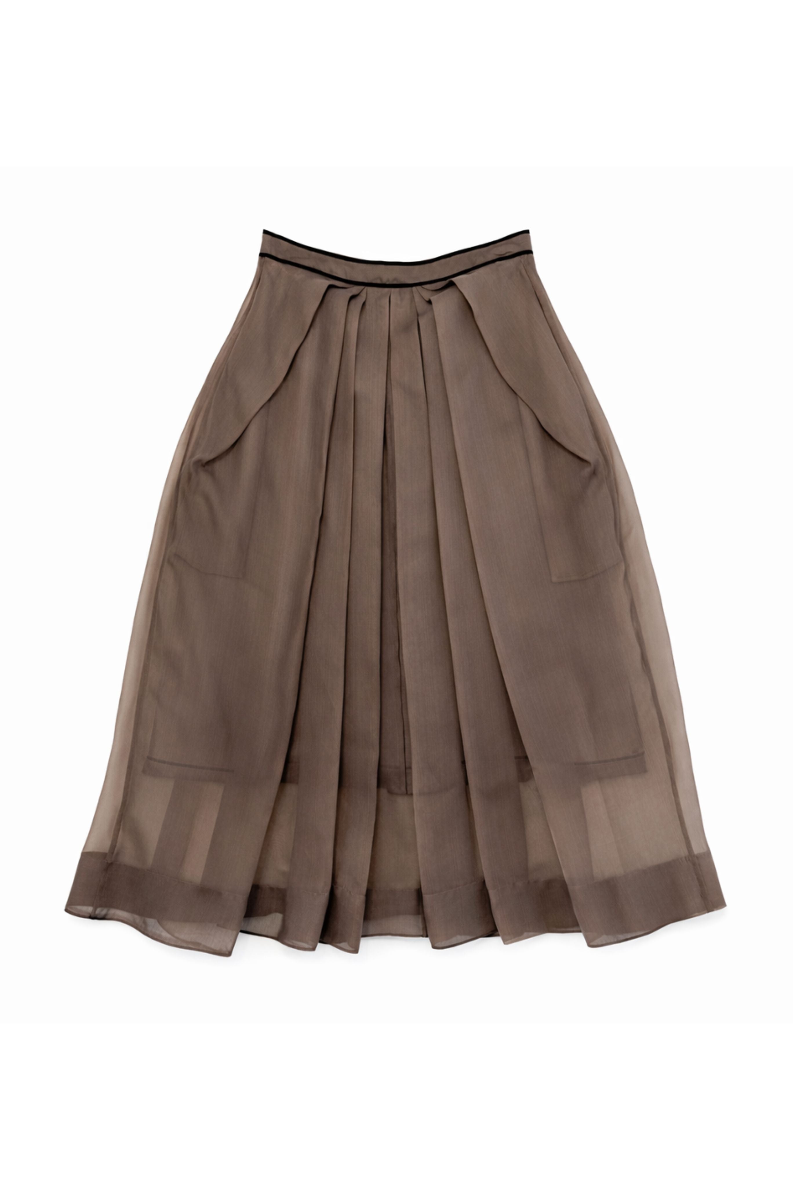 Brise Organza Midi Skirt
