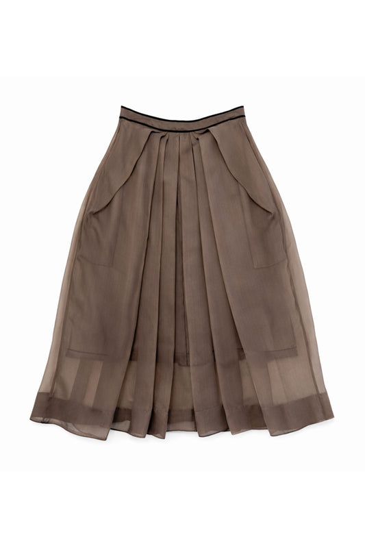 Brise Organza Midi Skirt