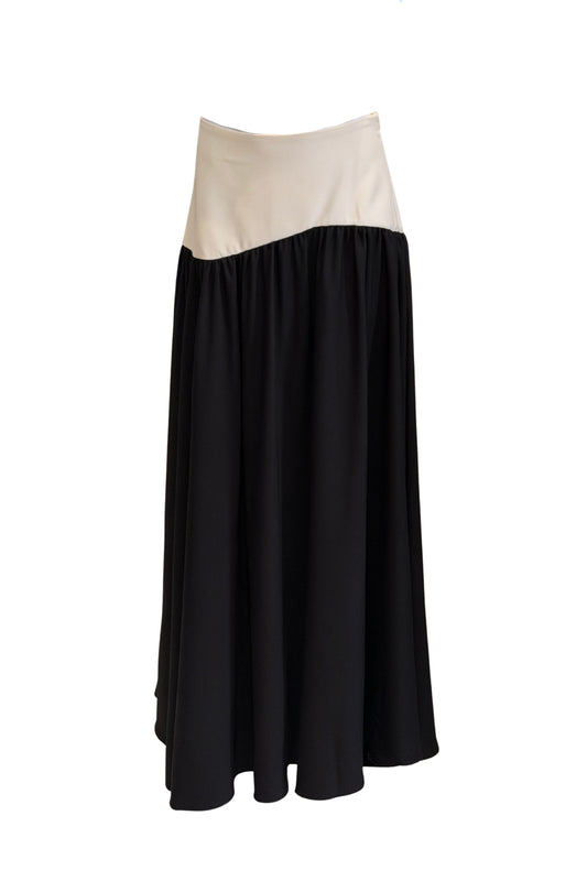 Crepe Long Wave Skirt