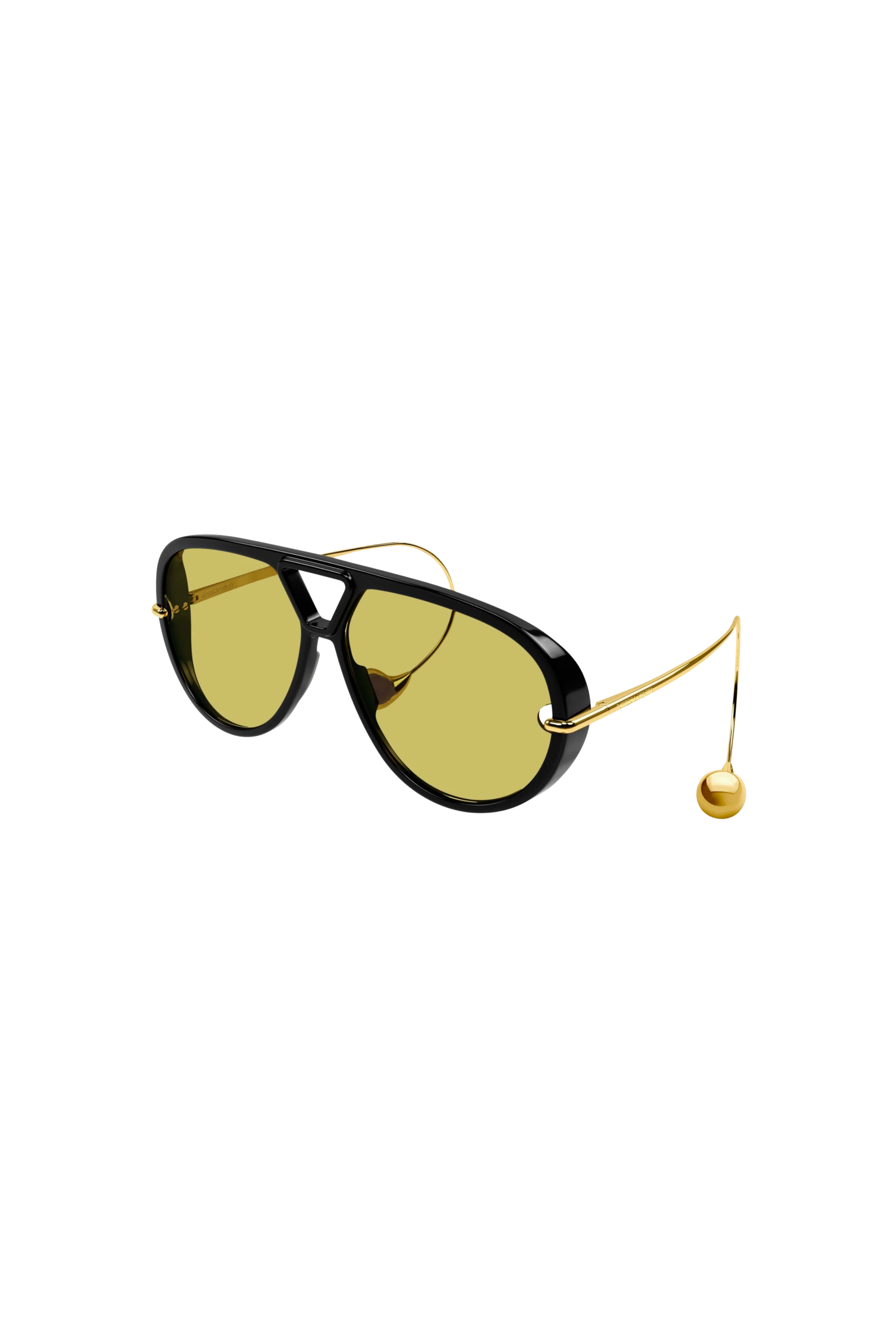 Drop Aviator Sunglasses in Black/Yellow
