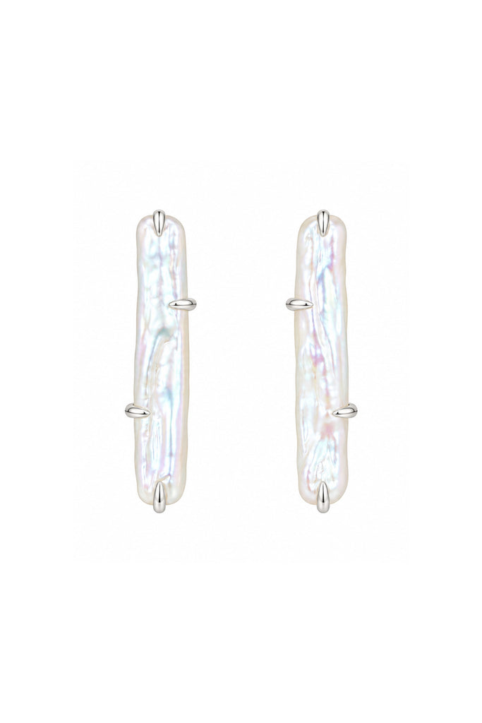 Exclusive - Single Biwa Stick Pearl Earring On Post