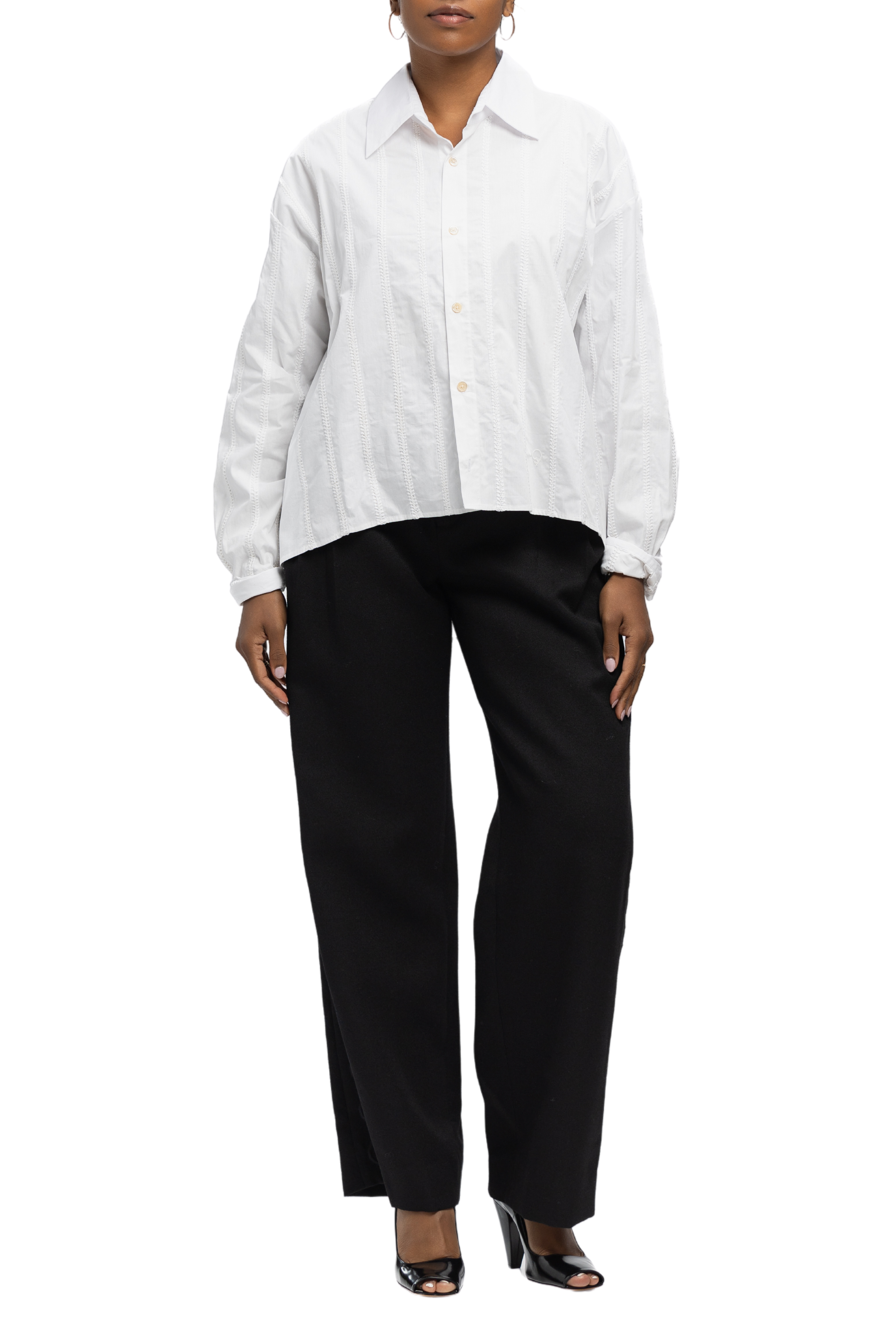 DIOTIMA Mossman White Crochet Shirt