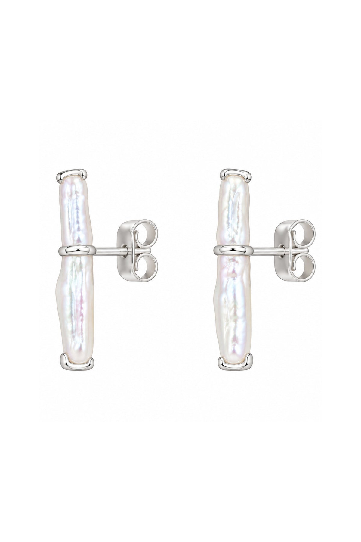 Exclusive - Single Biwa Stick Pearl Earring On Post