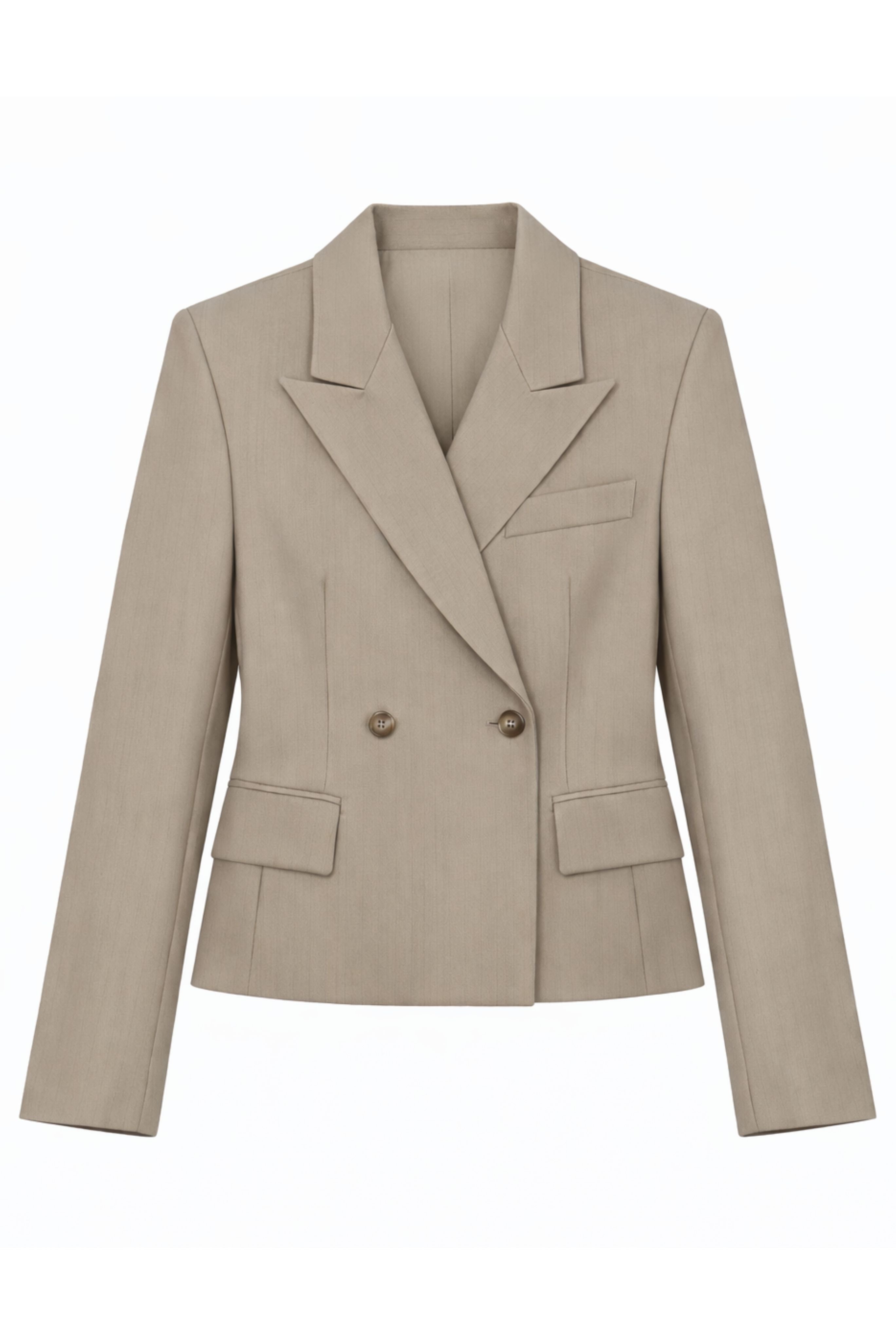 Tuxedo Blazer - Beige