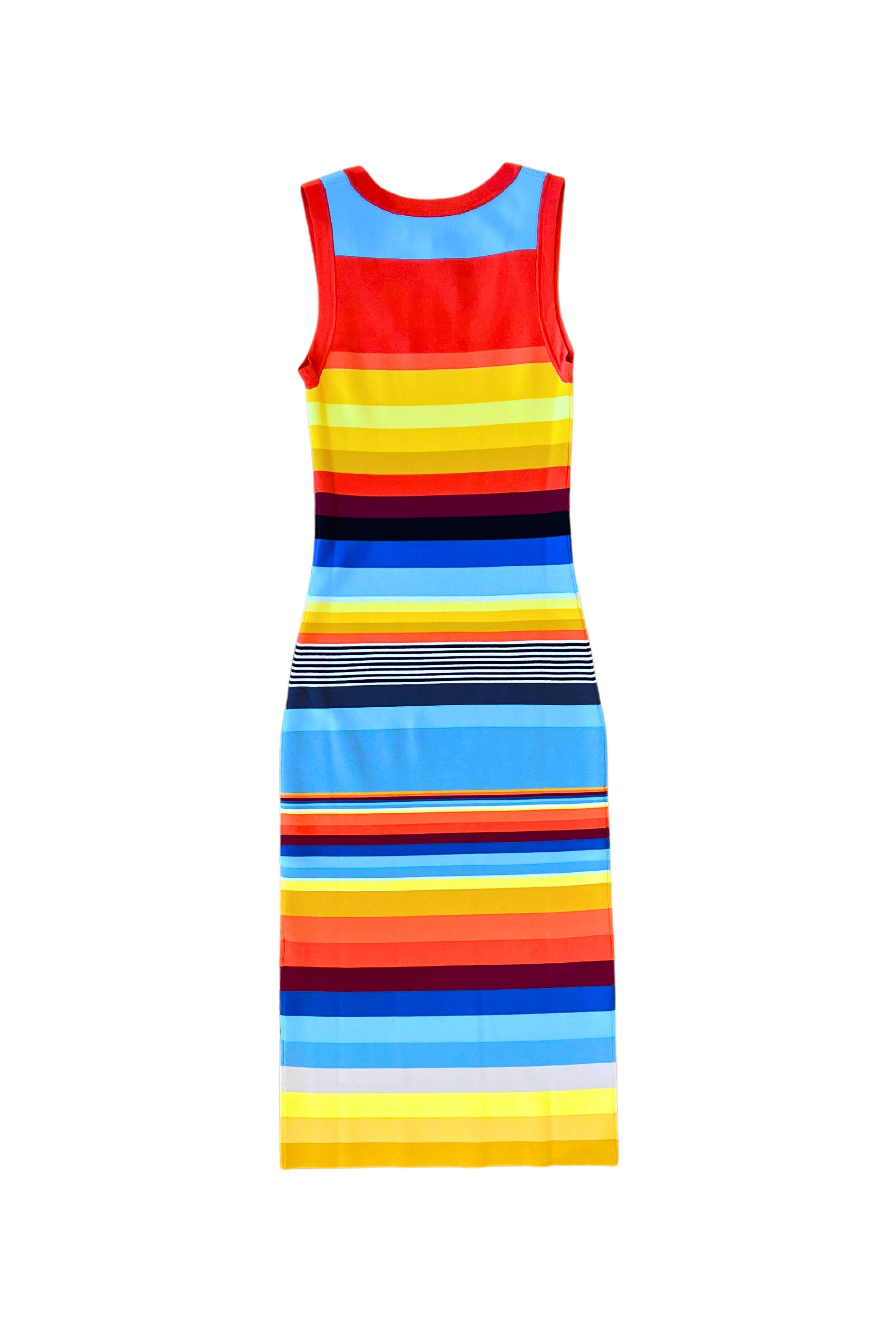 Rainbow Stripe Knit Bodycon Dress