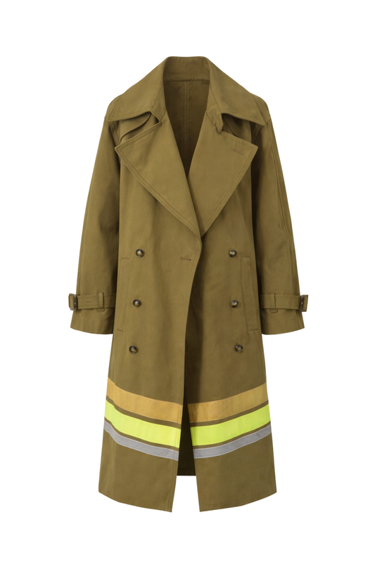 Embroidered Oversized Trench Coat