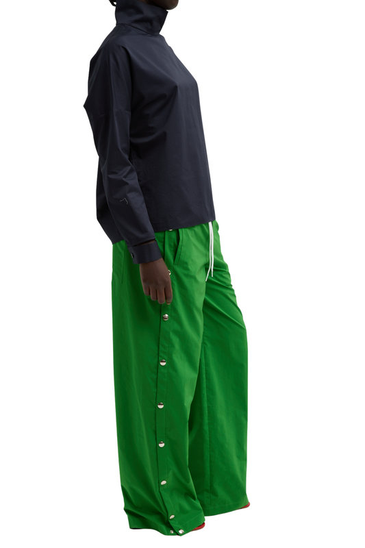 Nylon Snap Pull On Jogger Pants