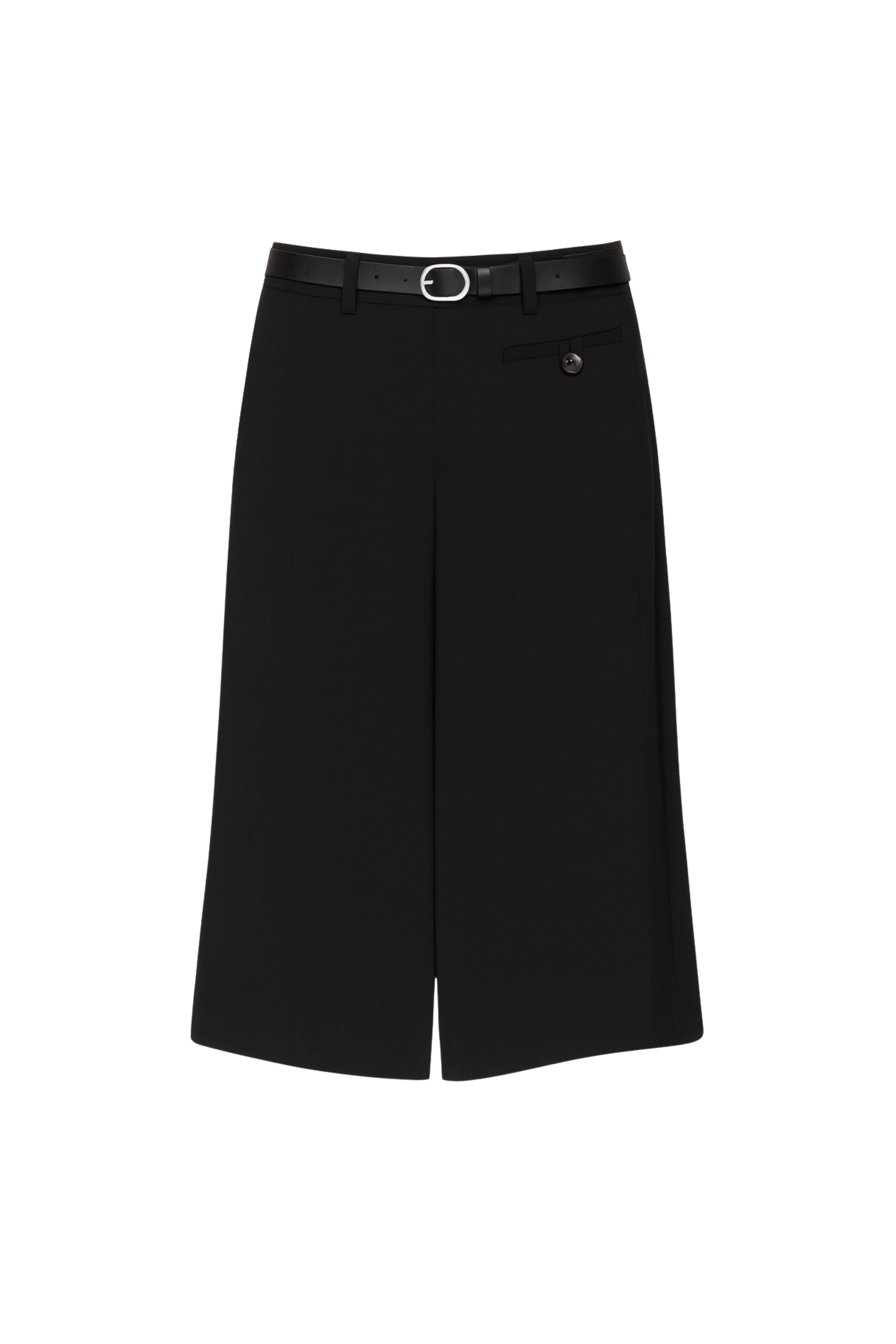 Adeline Wool Suiting Belted Culotte