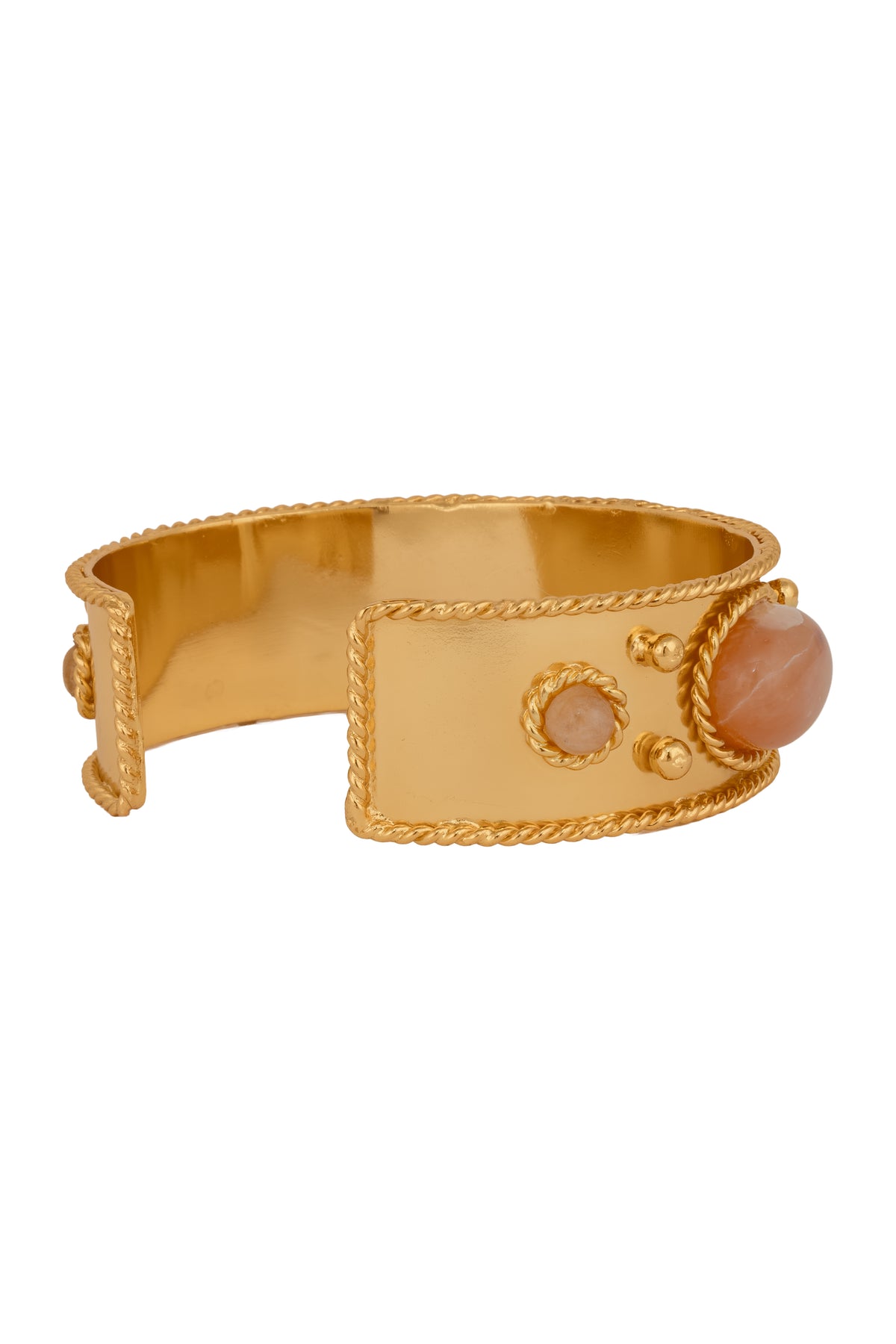Byzantin Twisted Bracelet - Angel Skin/Yellow Onyx