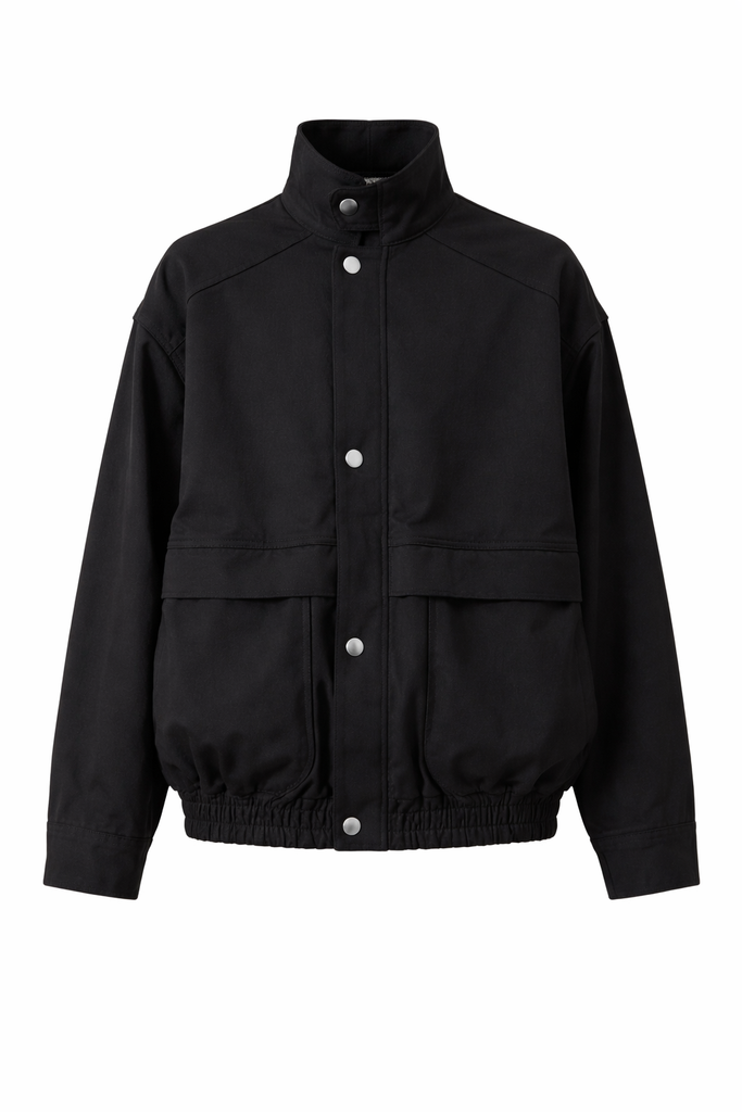 Patchwork Twill Slicker Jacket