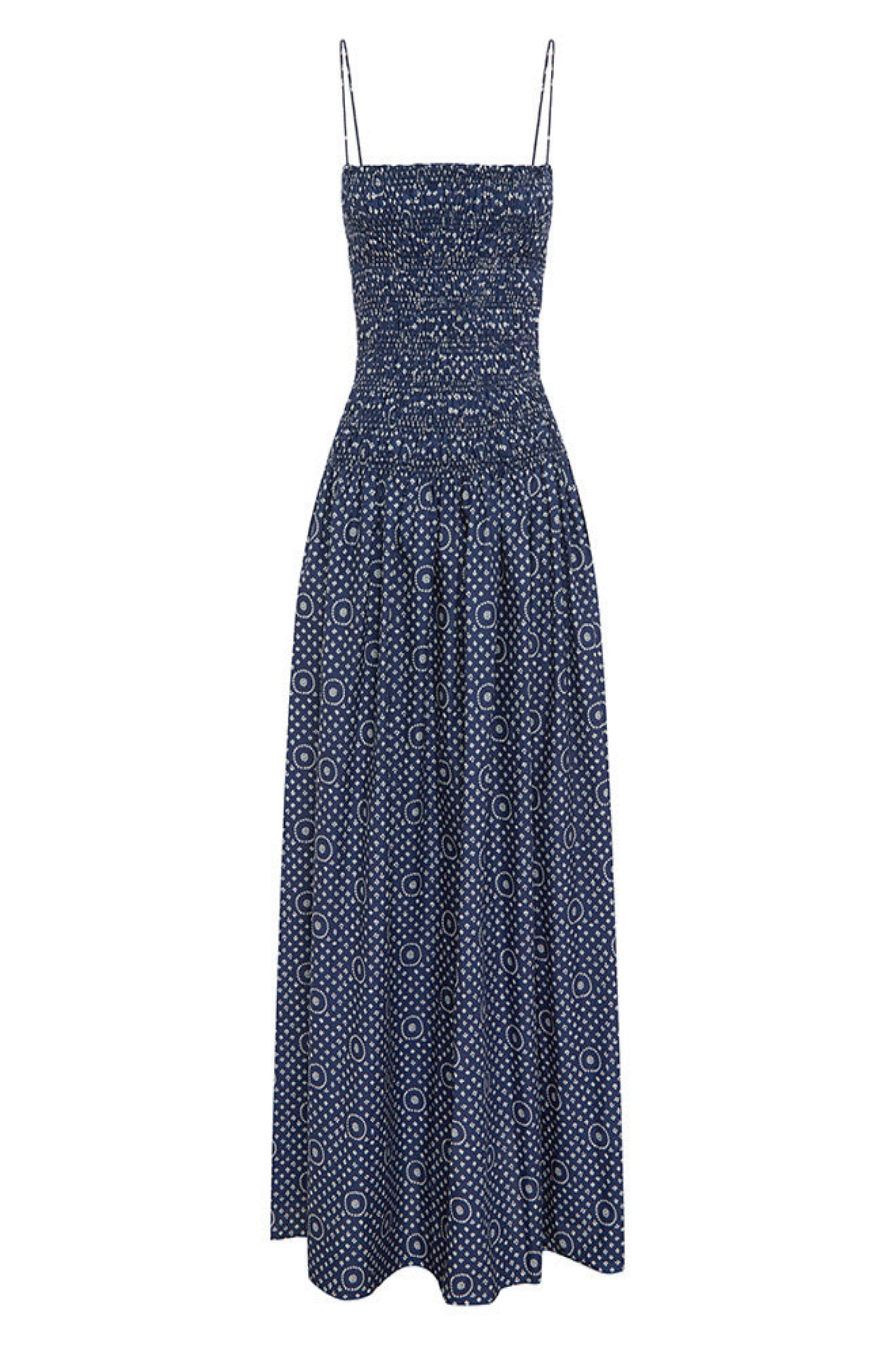 Shirred Drop Waist Dress