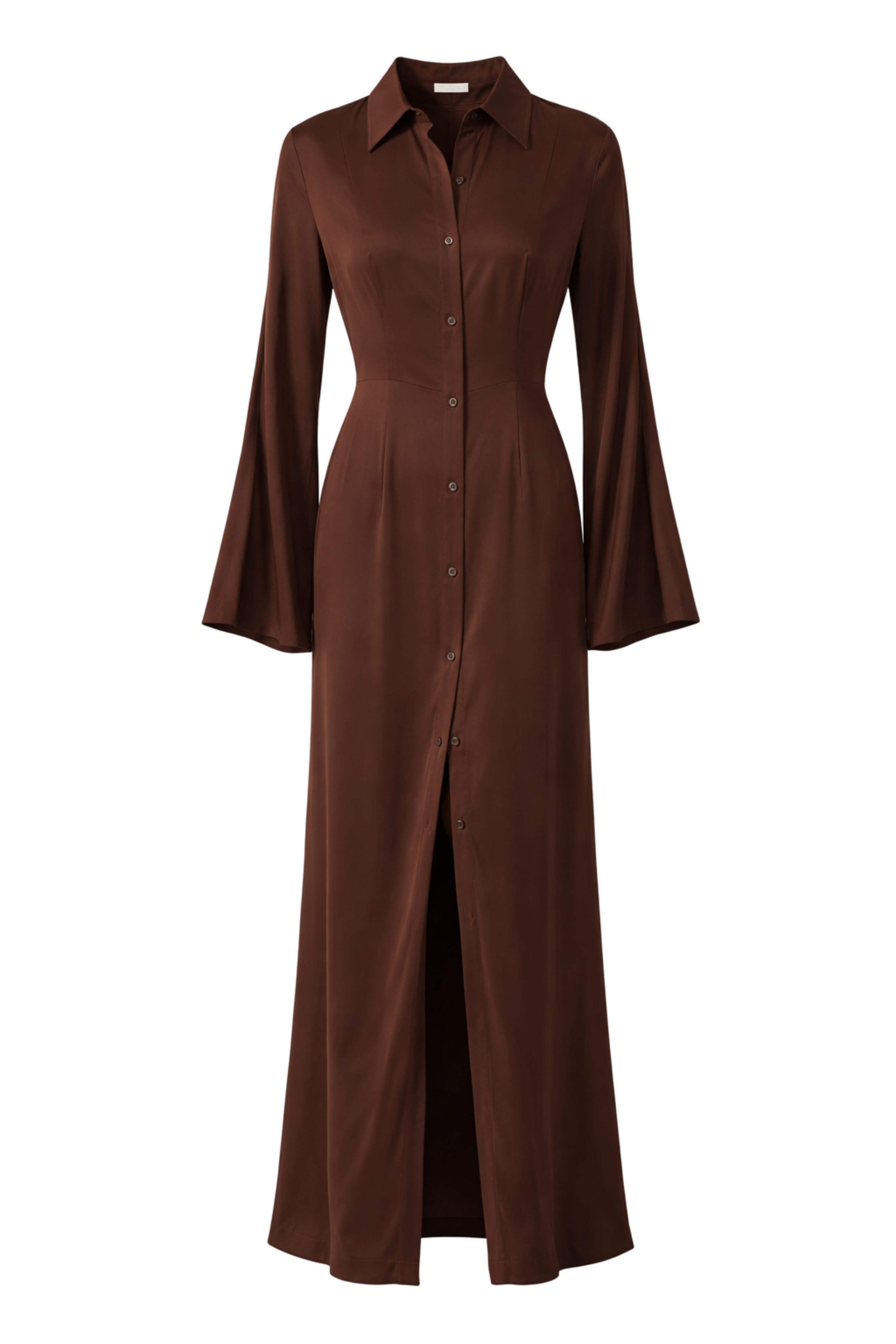 Slit Sleeve Shirt Dress