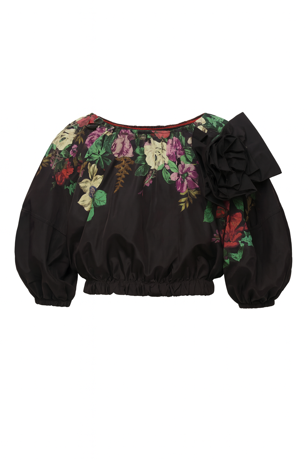 Viktoria Print Bubble Cropped Top