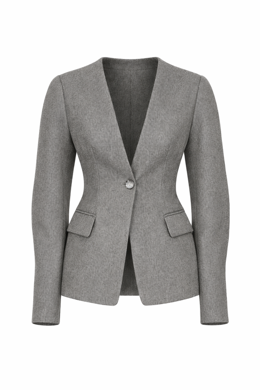 Wool Circular Sleeve Blazer