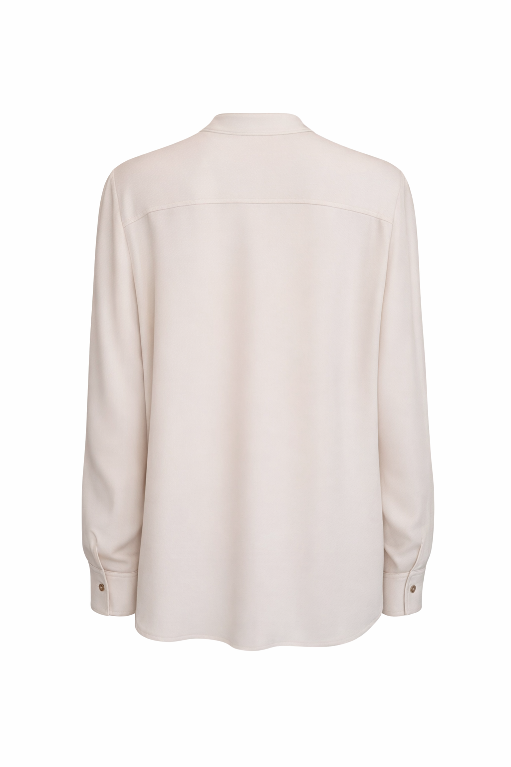 Collarless Button Down - Sand