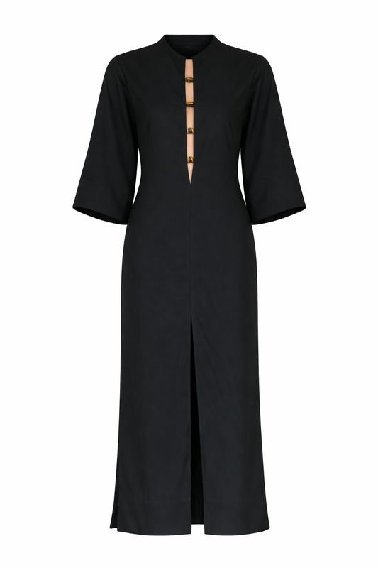 Summer Wool Split Tunic Dress