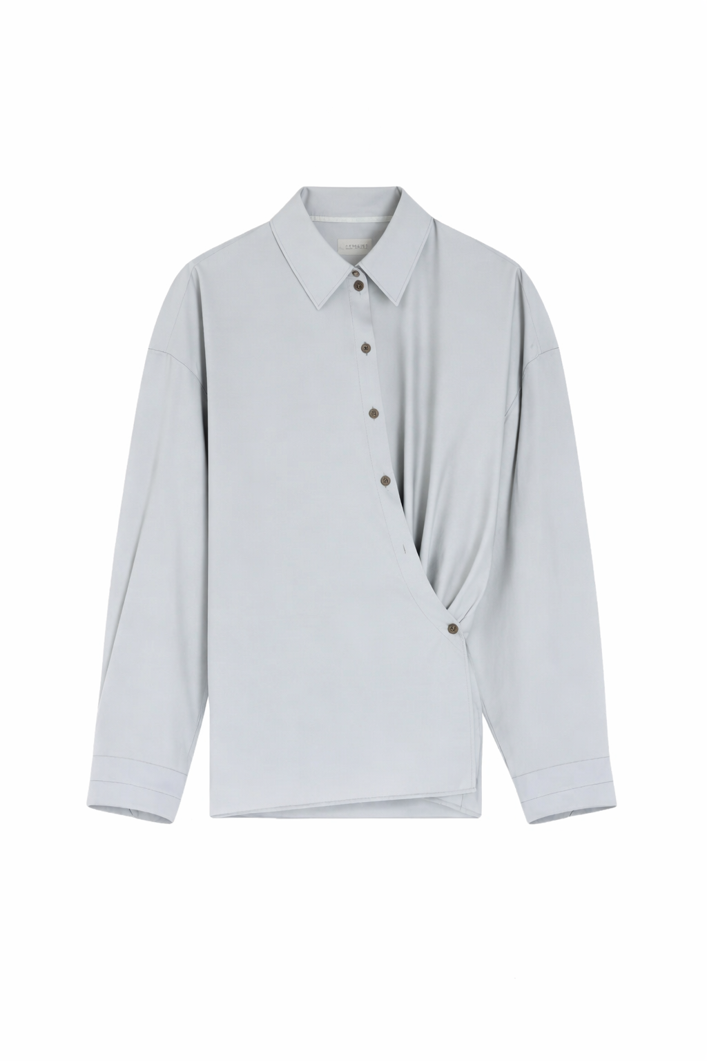 Straight Collar Twisted Shirt