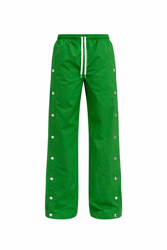 Nylon Snap Pull On Jogger Pants