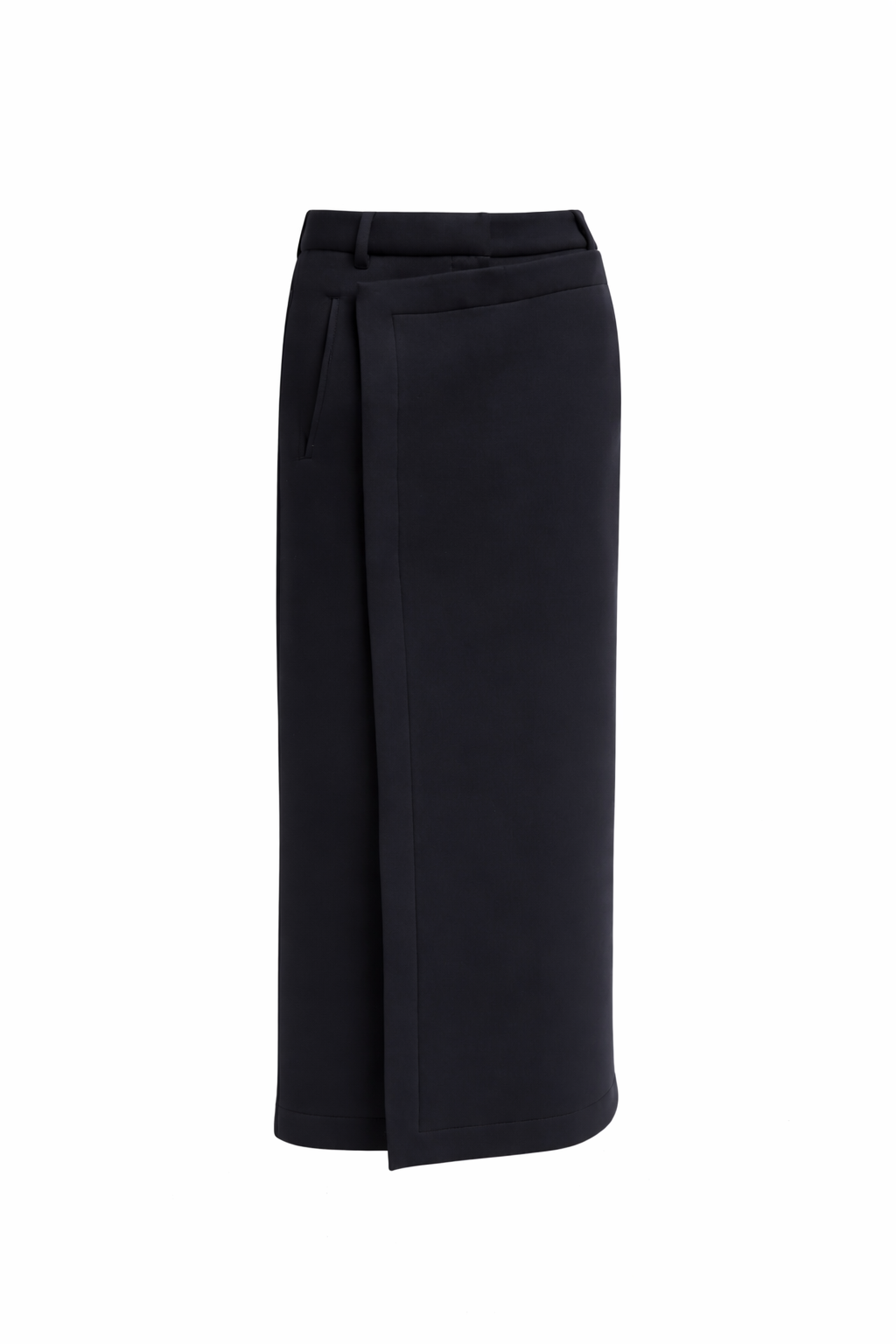 Bonded Viscose Maxi Wrap Skirt
