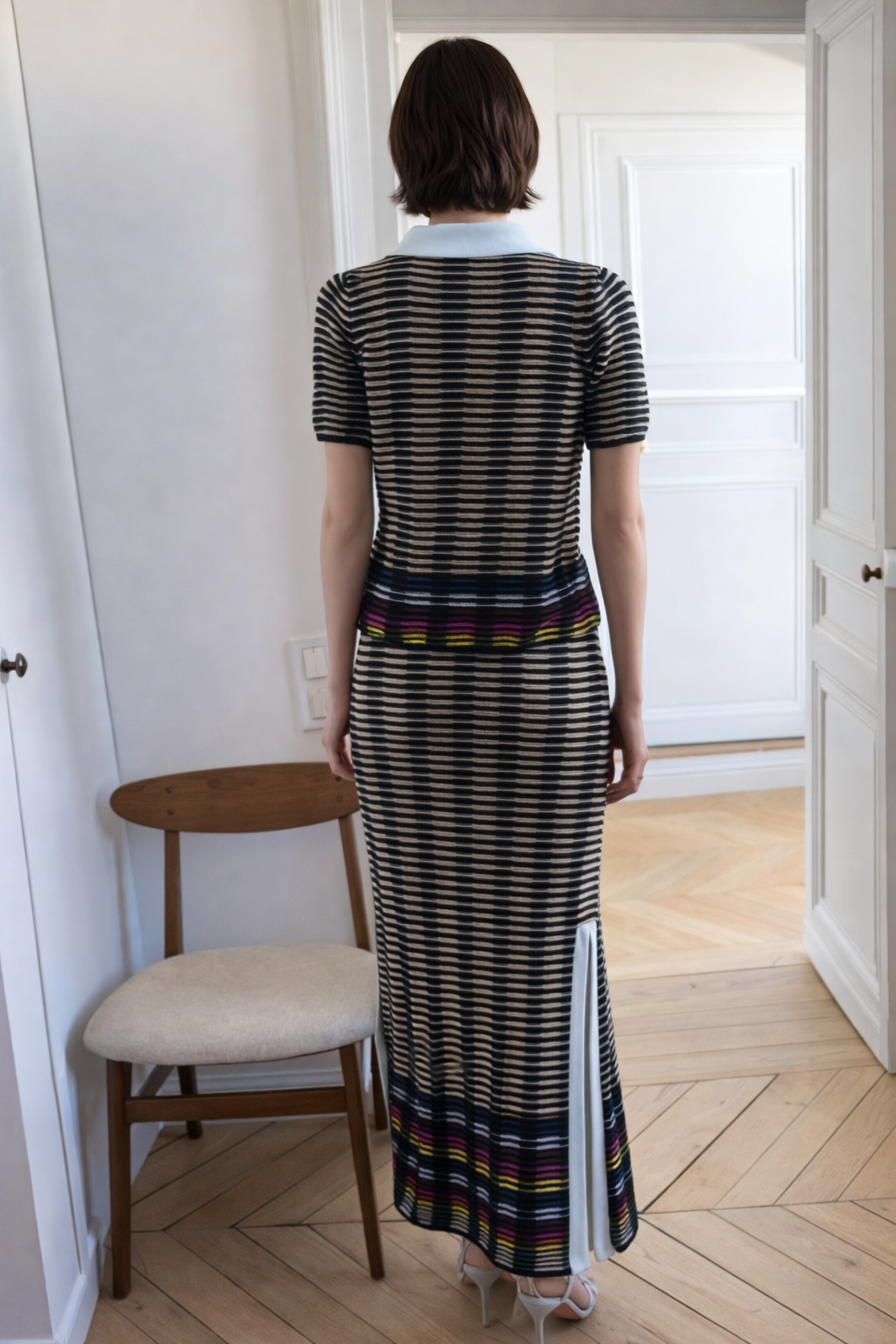 Wave Knit Pencil Skirt