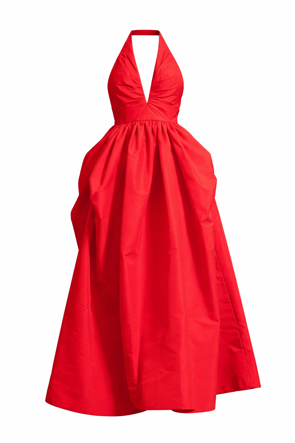 Silk Pleated Bust Umbrella Dress