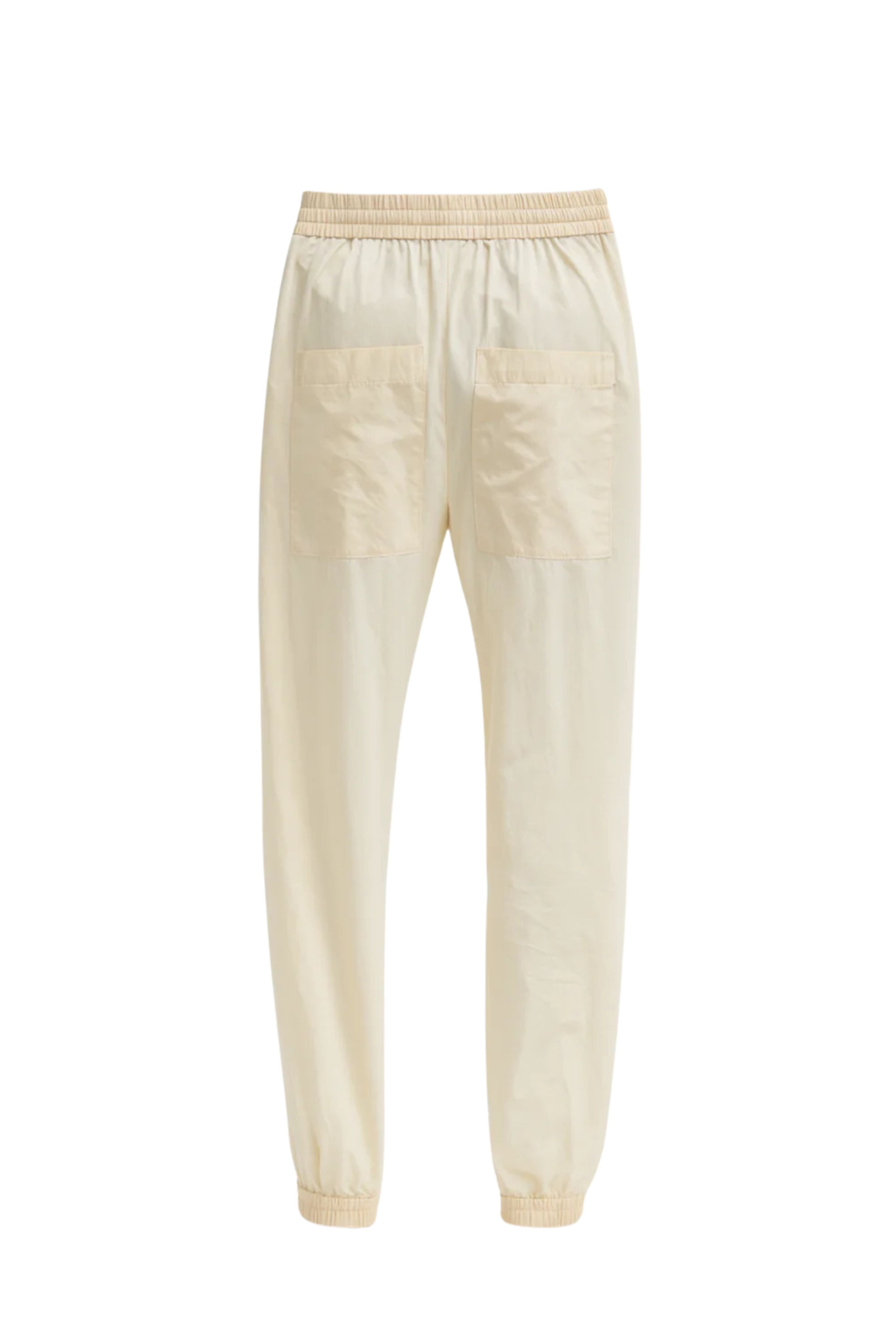 Nylon Zipper Jogger in Ivory