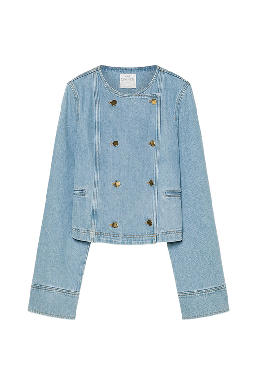 Denim Double Breasted Jacket