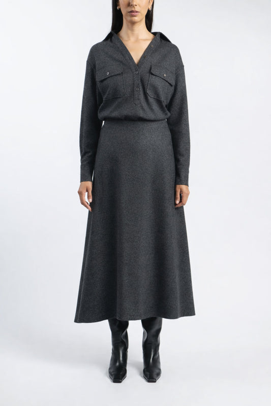 Draped Skirt in Gray