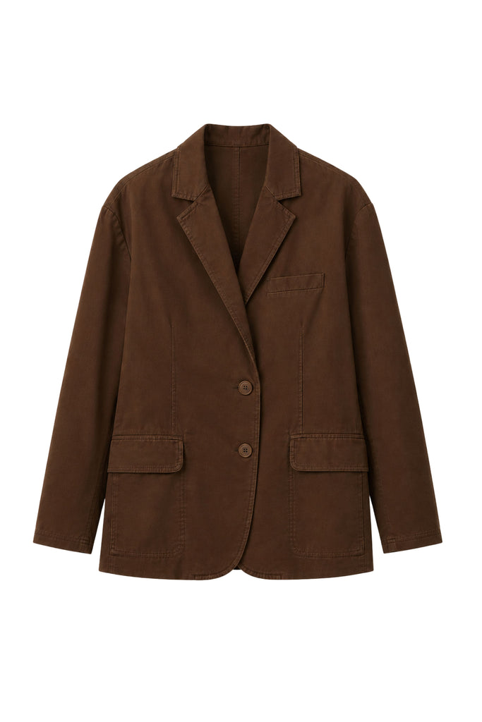 Garment Dyed Silk Cotton Liam Blazer
