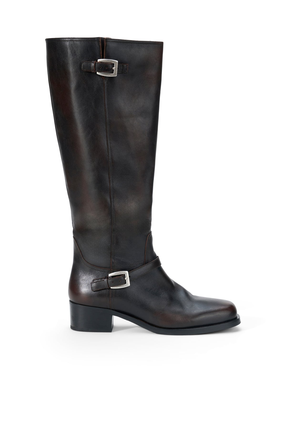 Brooklyn Flat Boot - Espresso Distressed