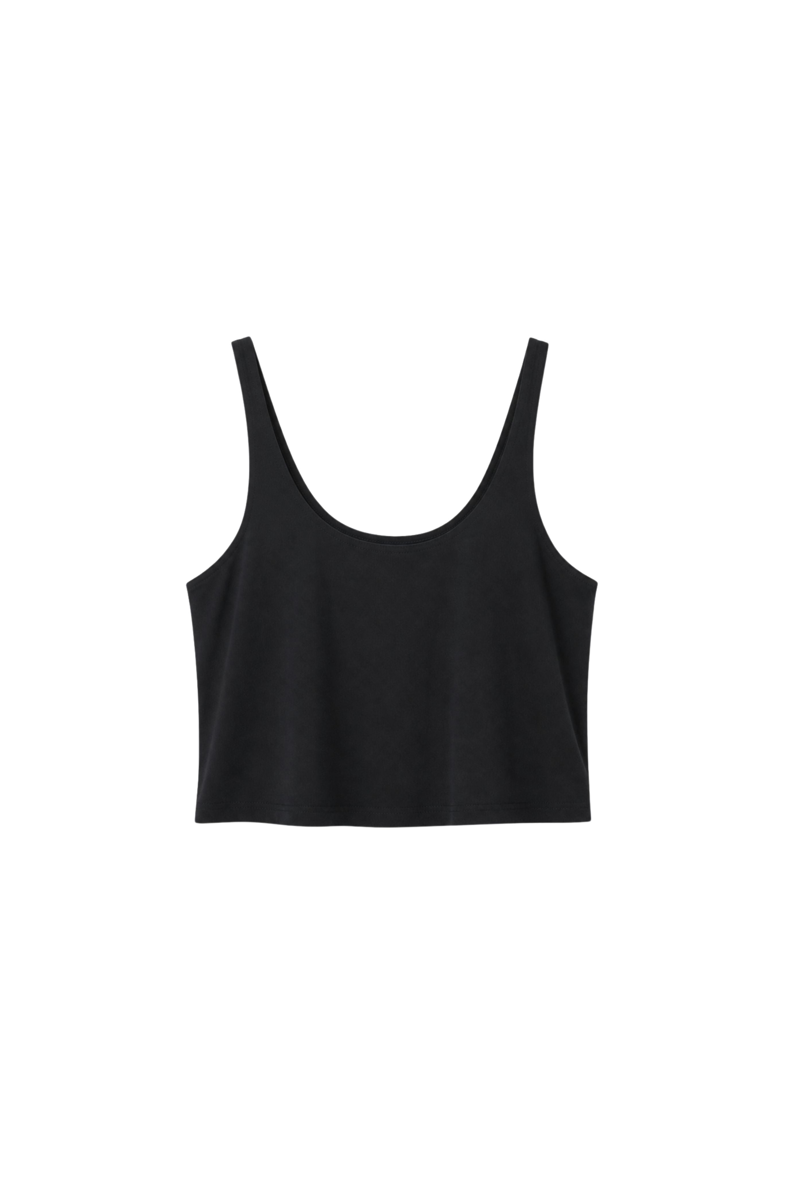 Summer Acetate Crinkle Cropped Tank