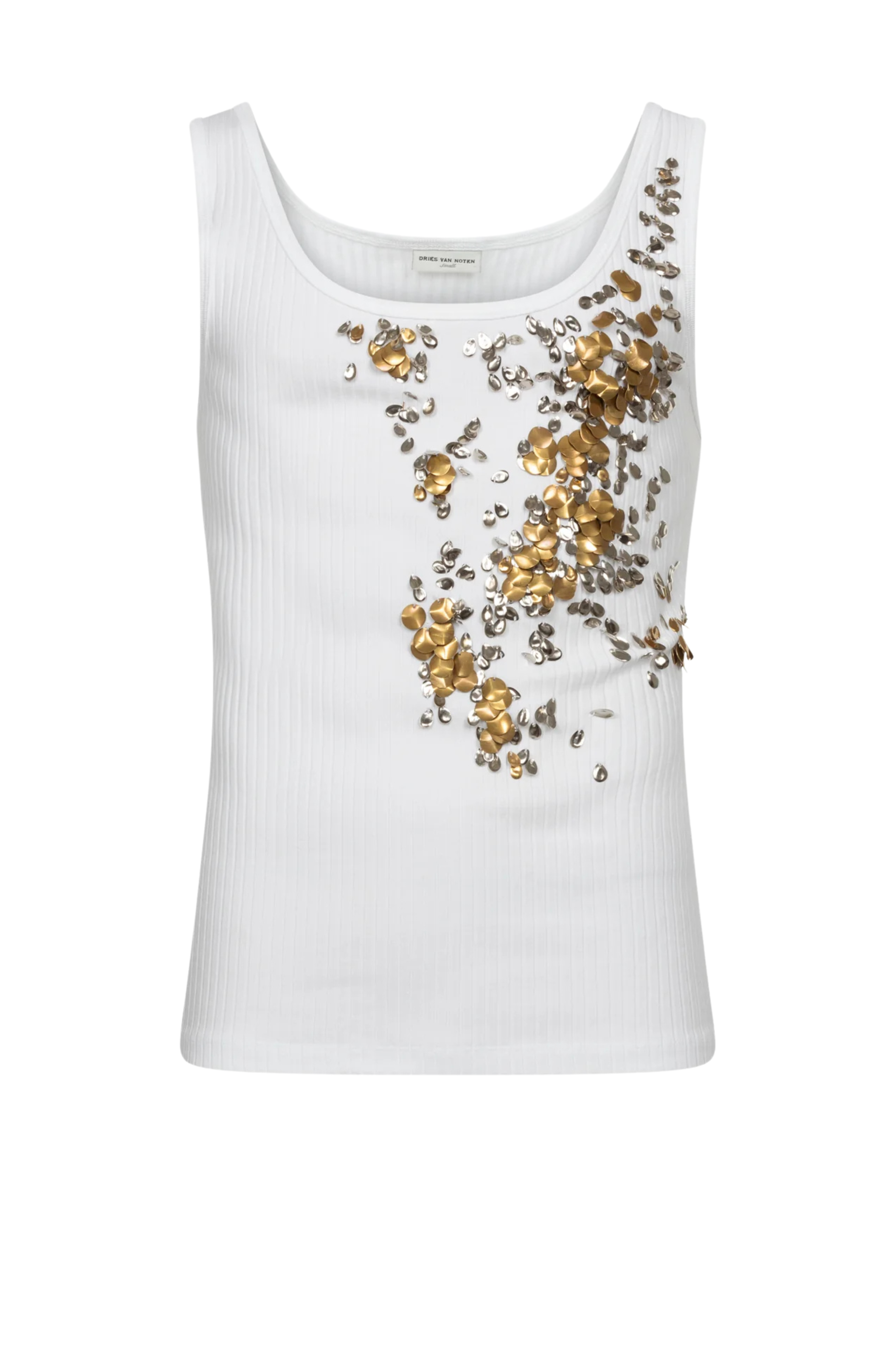 Holly Embellished Cotton Tank Top