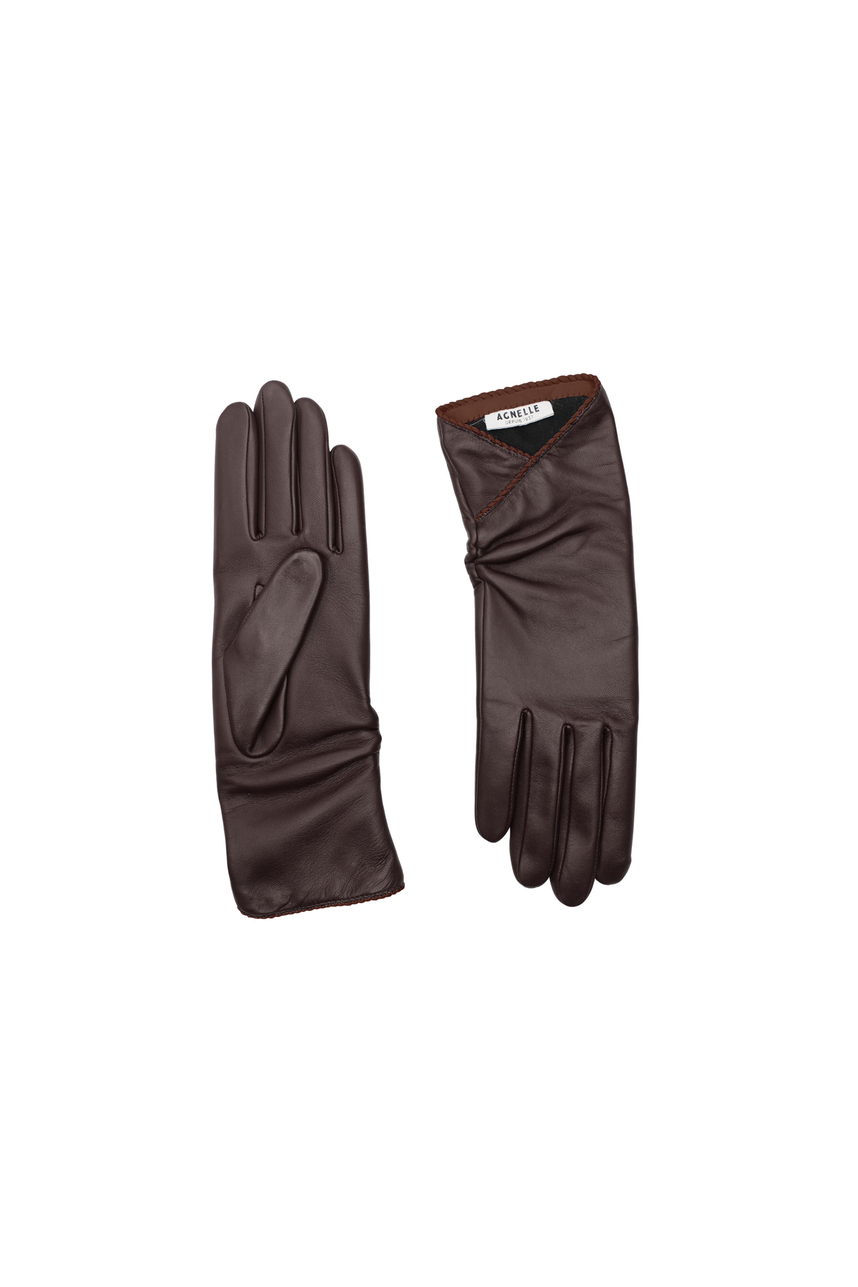 Beatrice Brown Leather Gloves