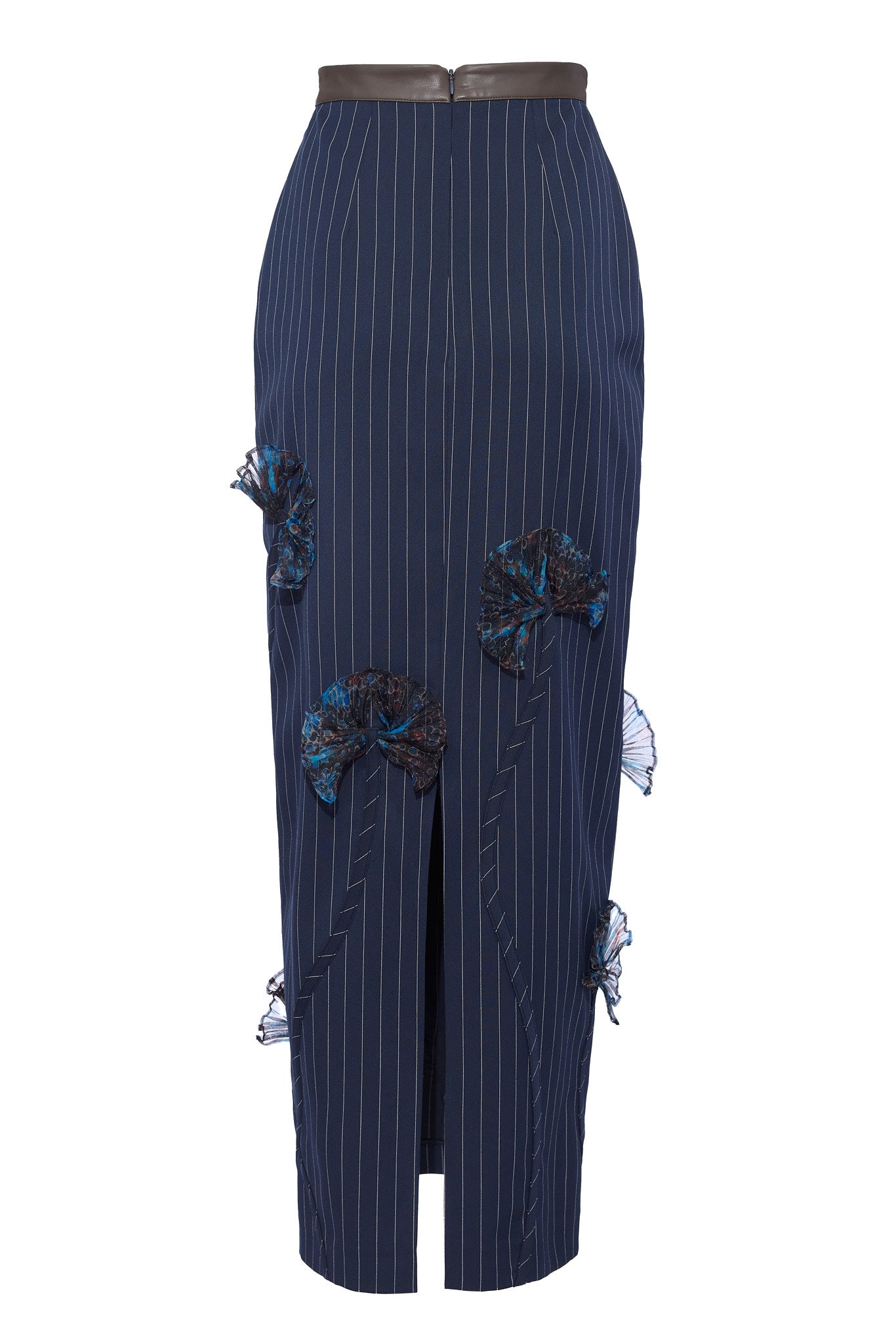 Imaa Navy Pinstripe Skirt