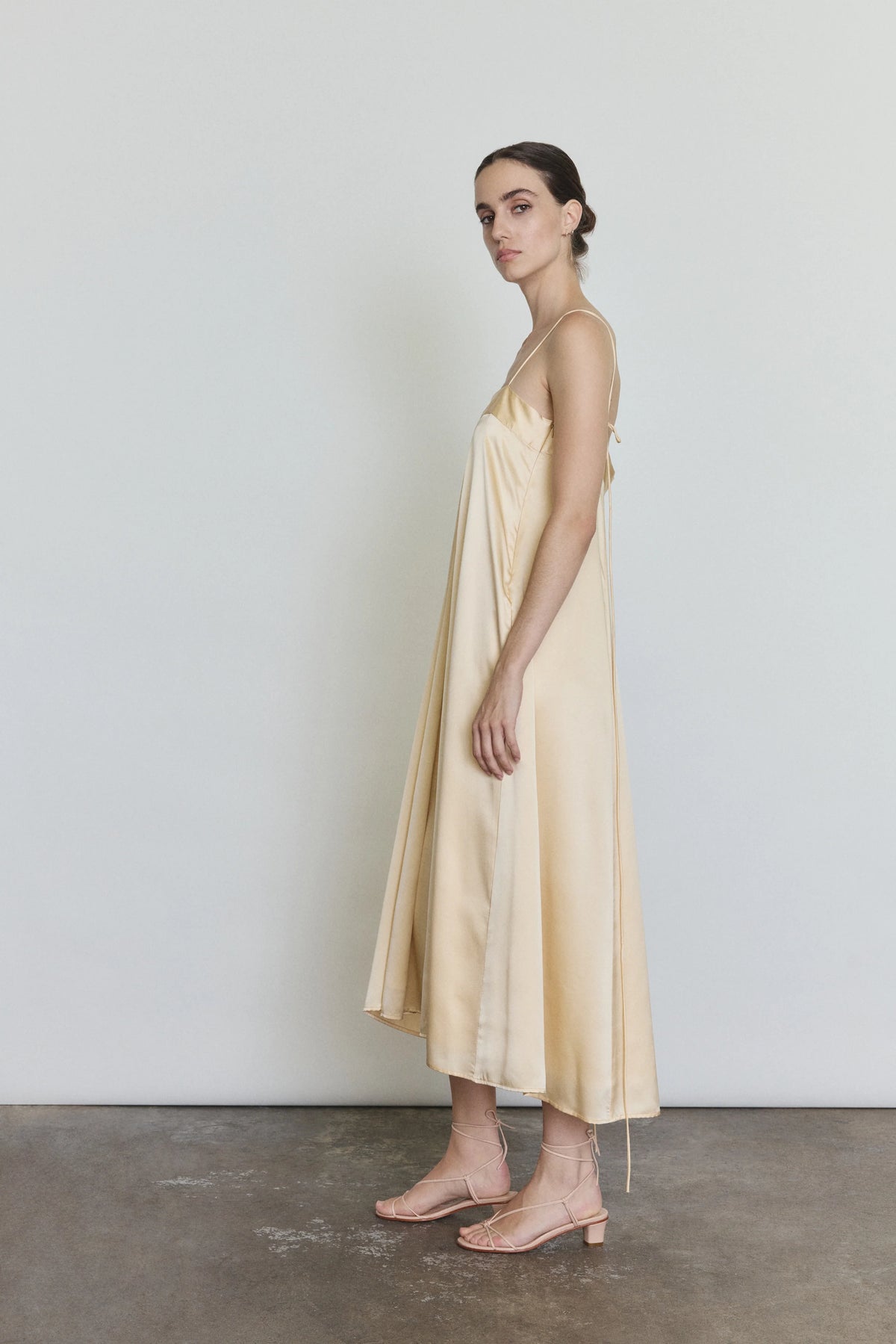Metronome Midi Dress - Champagne