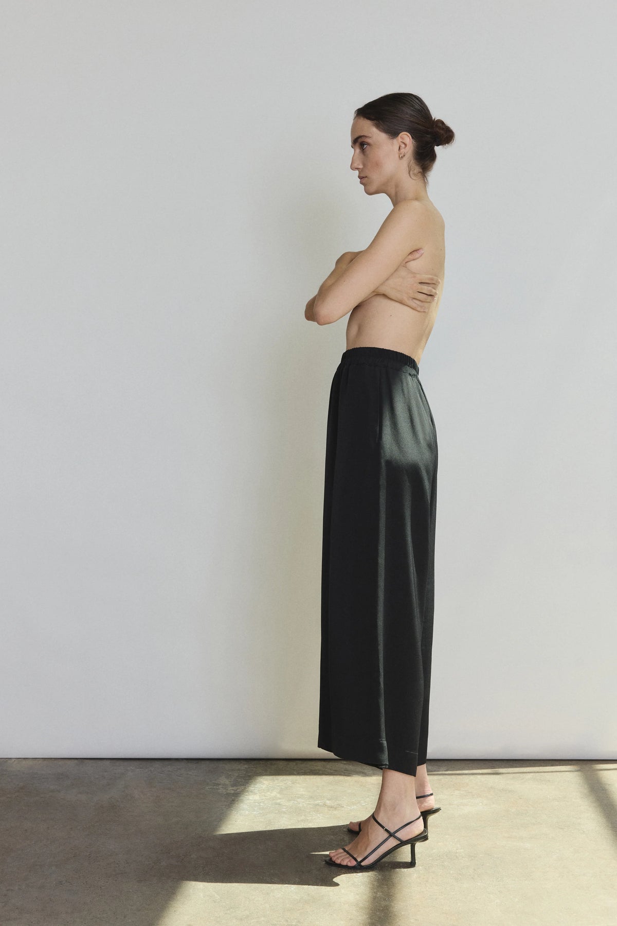Alix Silk Crepe Pant - Black