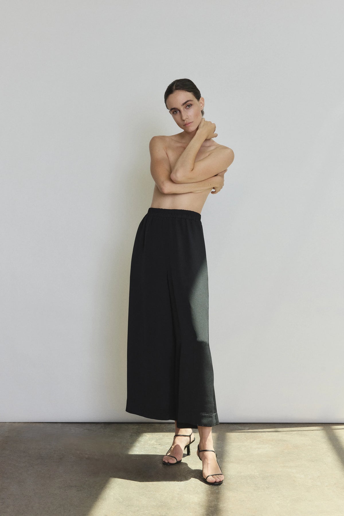 Alix Silk Crepe Pant - Black