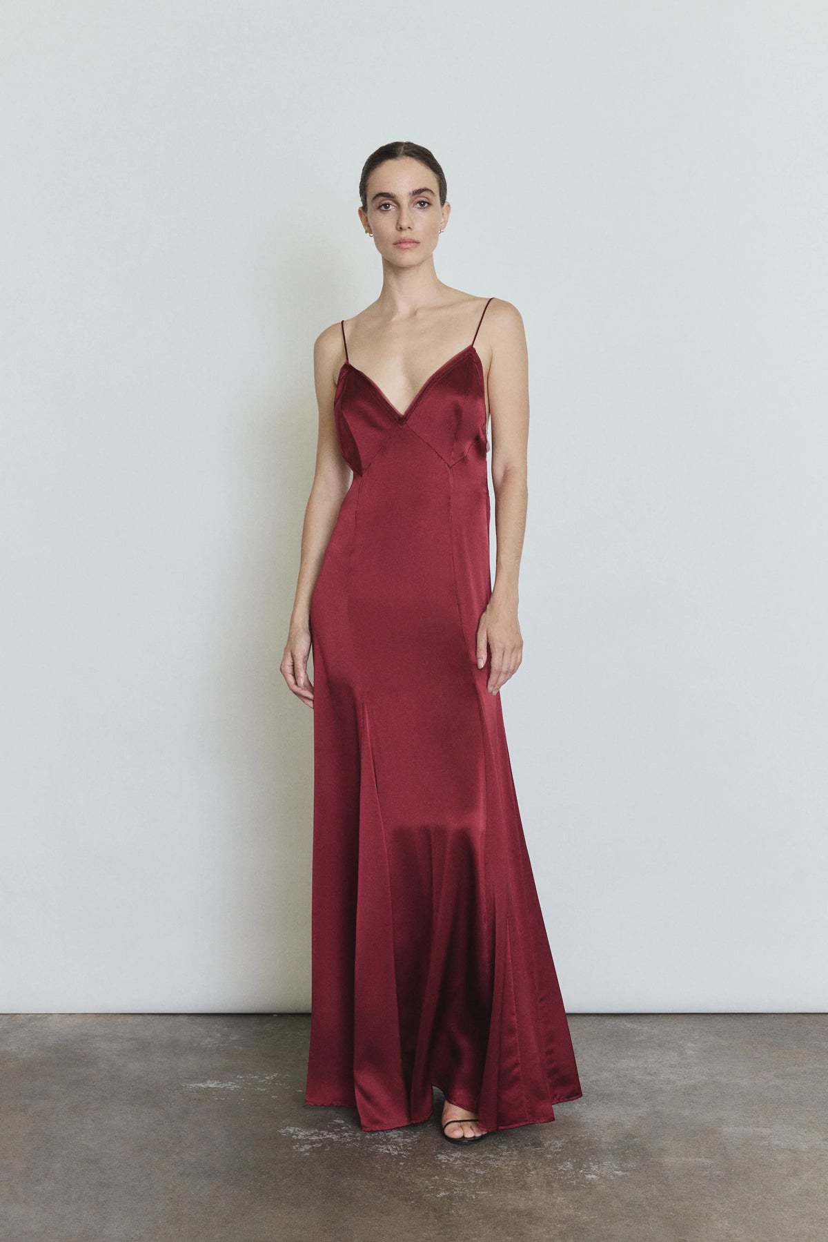 Simone Slip Dress - Bordeaux